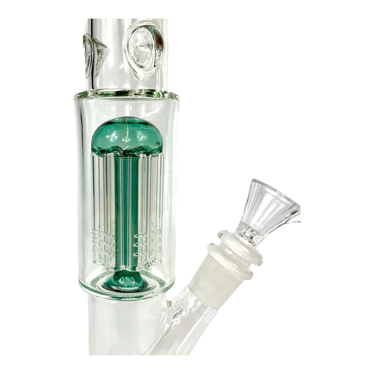 420 Cartel Tree Perc Straight Shooter Bong 30cm Teal - The Bong Baron