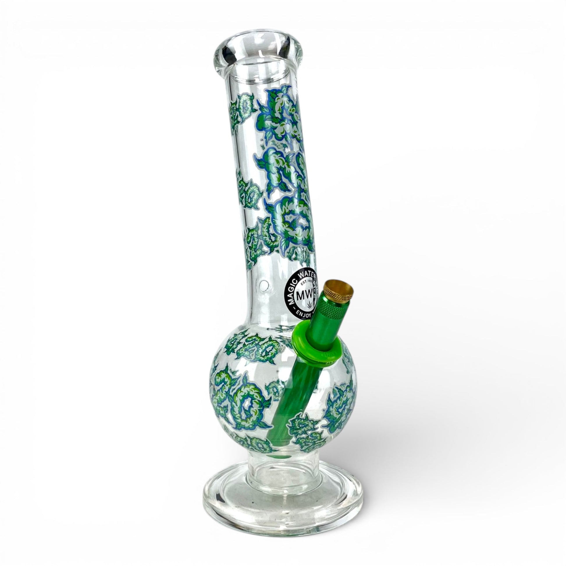 420 Glass Bottom Bubble Bong 28cm - The Bong Baron