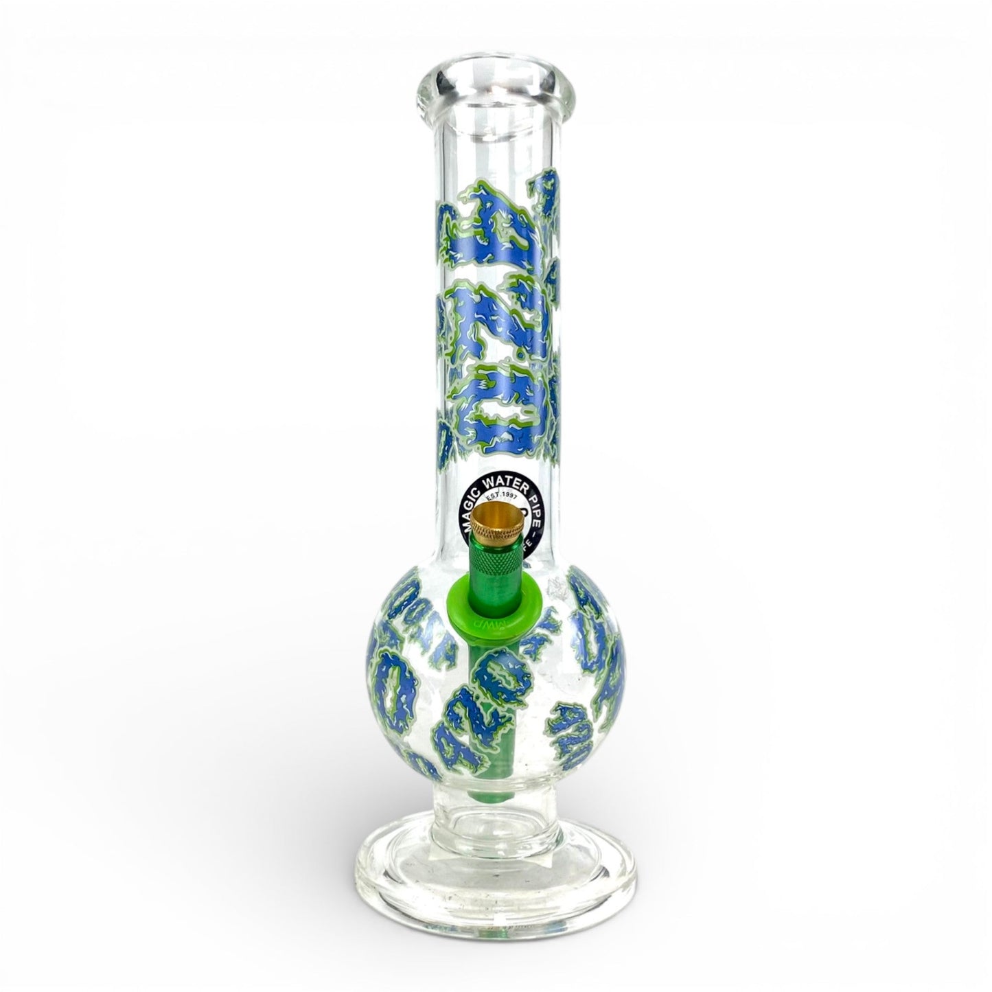 420 Glass Bottom Bubble Bong 28cm - The Bong Baron