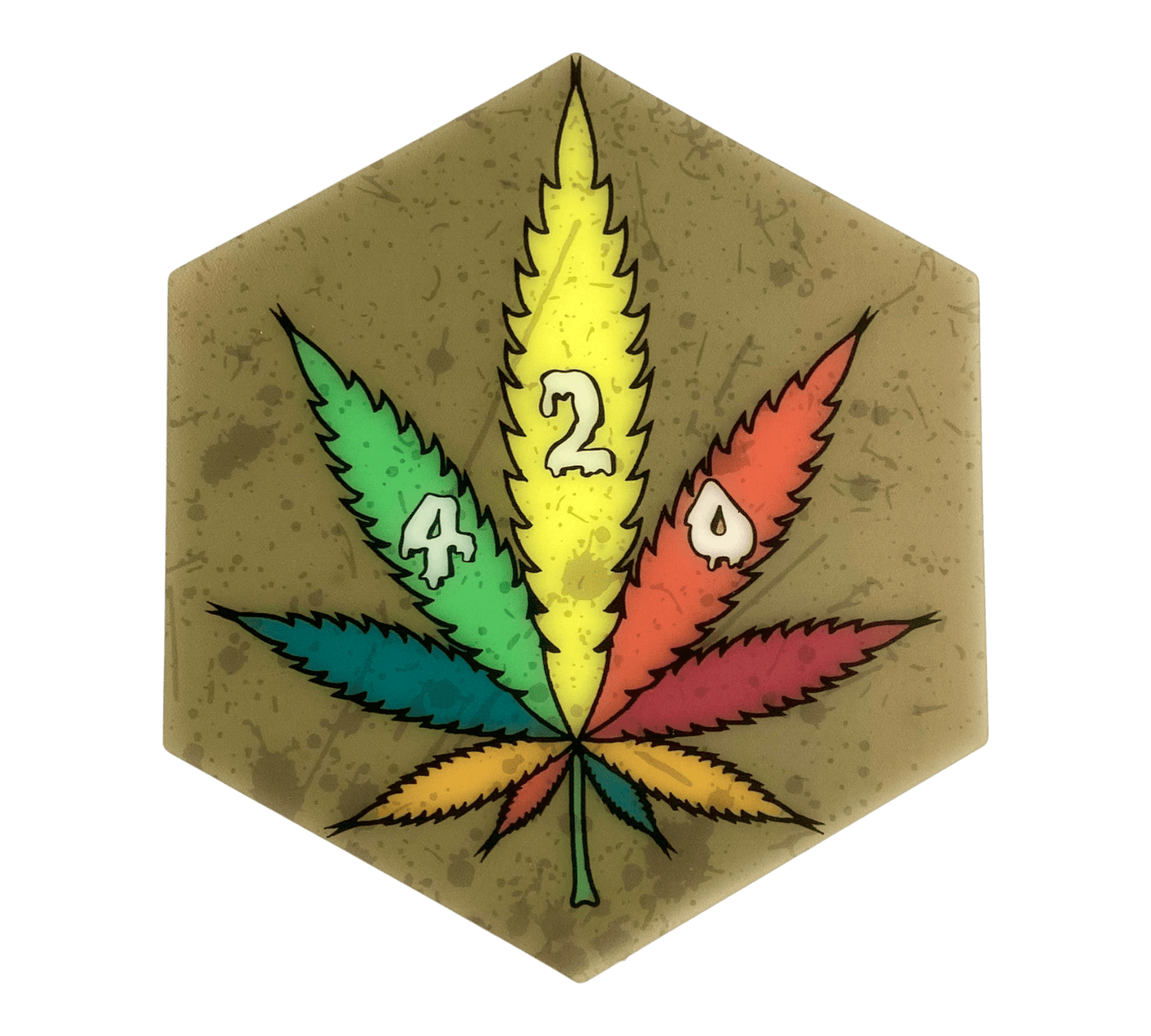 420 Glow in the Dark Dab and Bong Mat 14cm - The Bong Baron