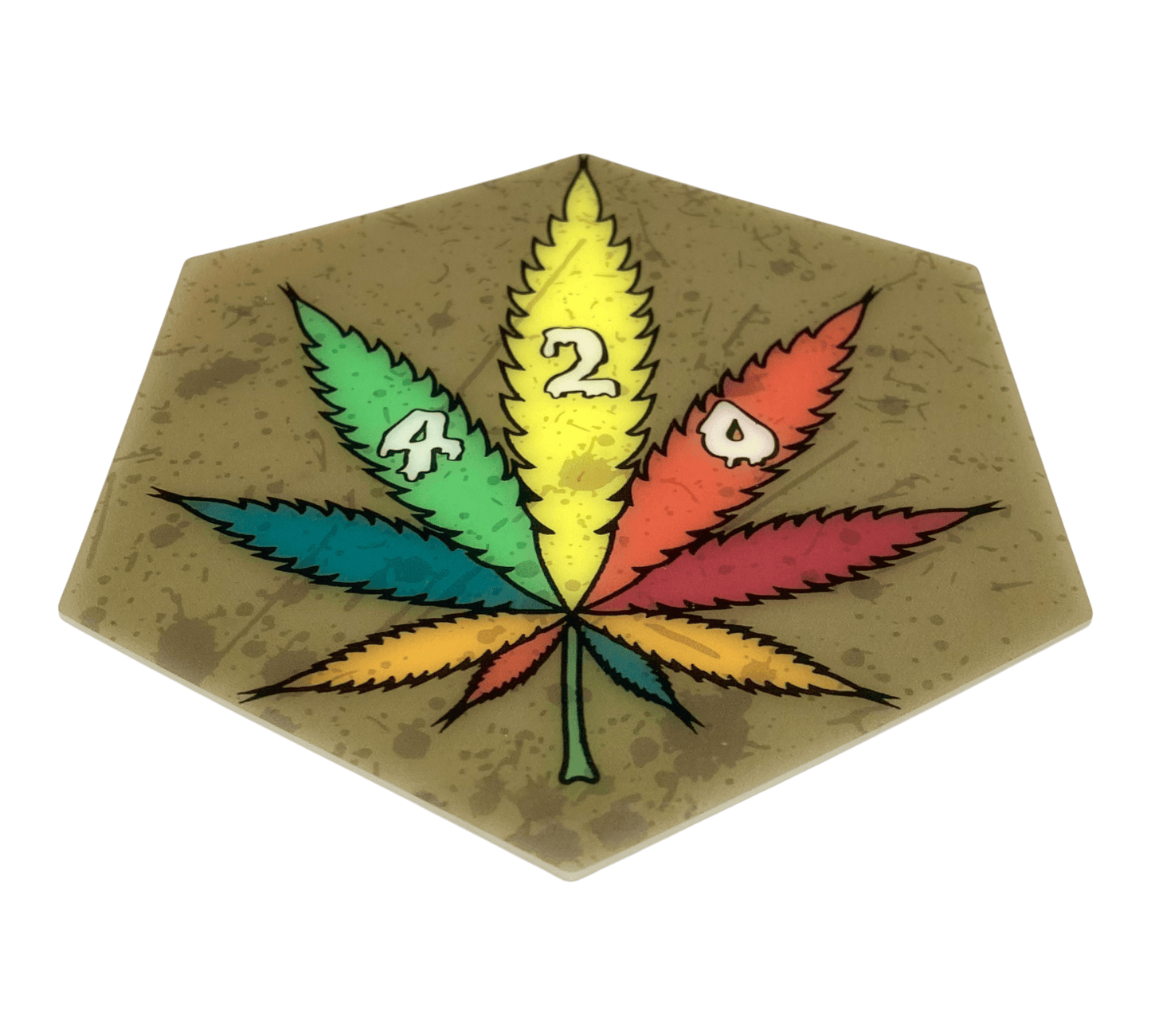 420 Glow in the Dark Dab and Bong Mat 14cm - The Bong Baron