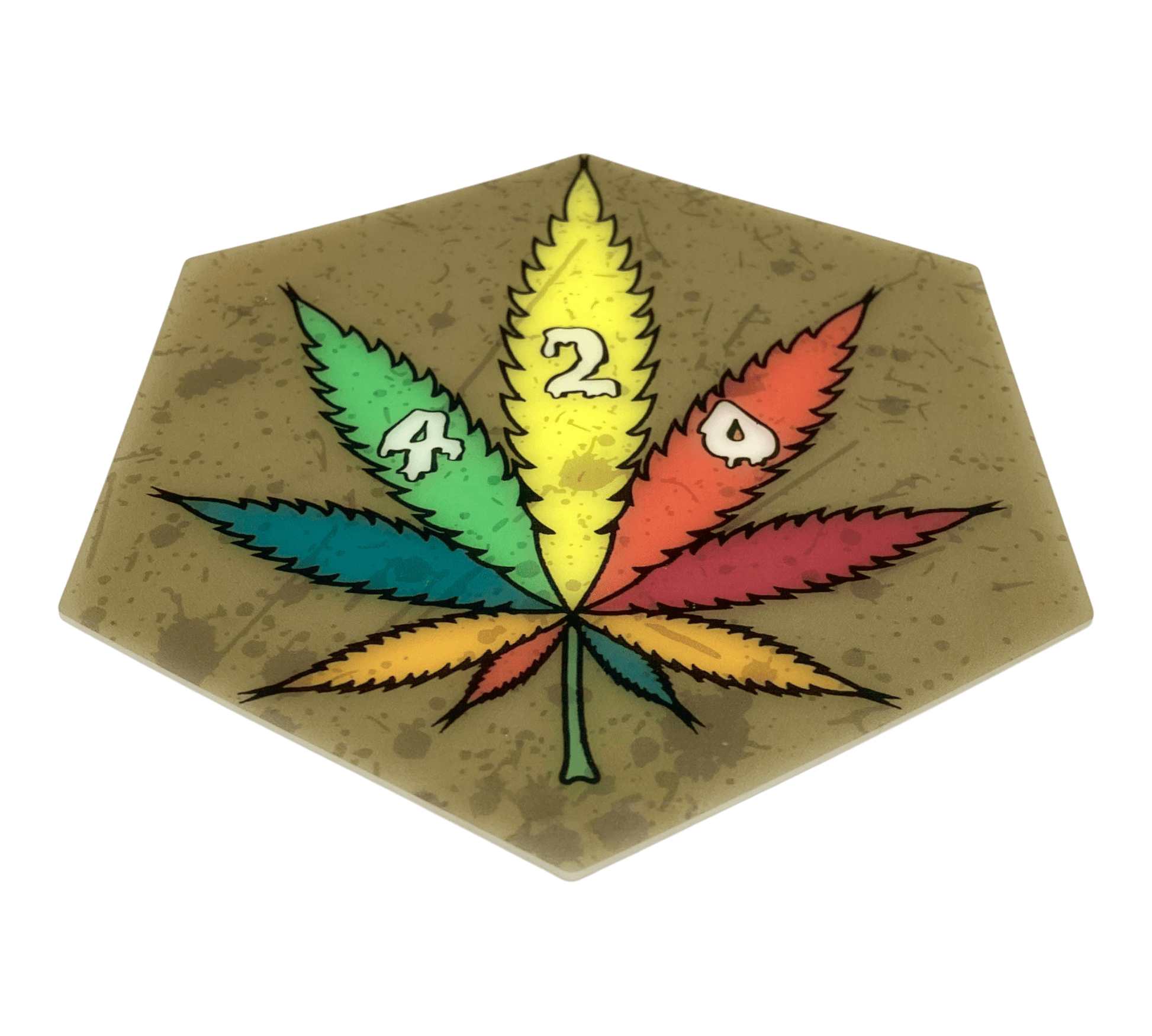 420 Glow in the Dark Dab and Bong Mat 14cm - The Bong Baron