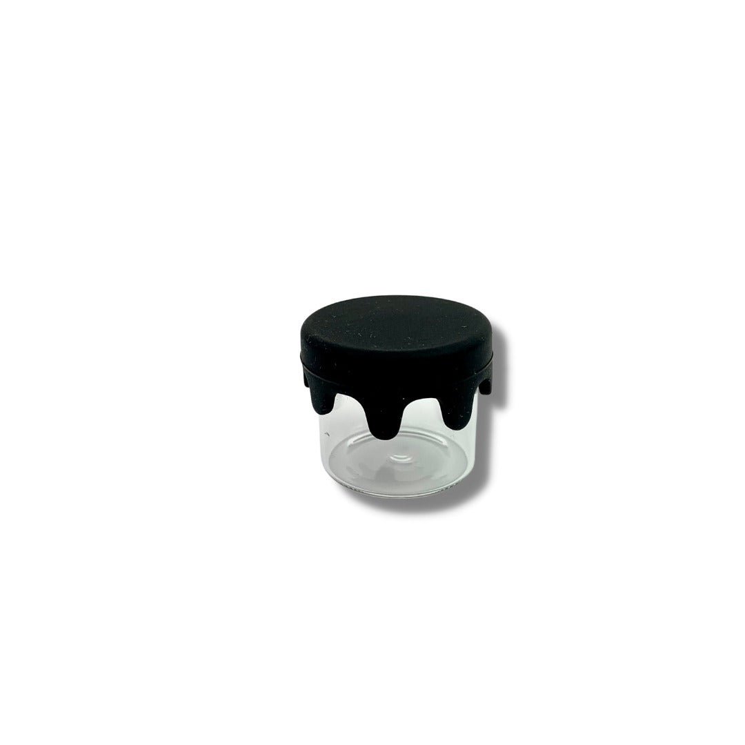4ml Dripping Silicone Lid Glass Wax Container - The Bong Baron
