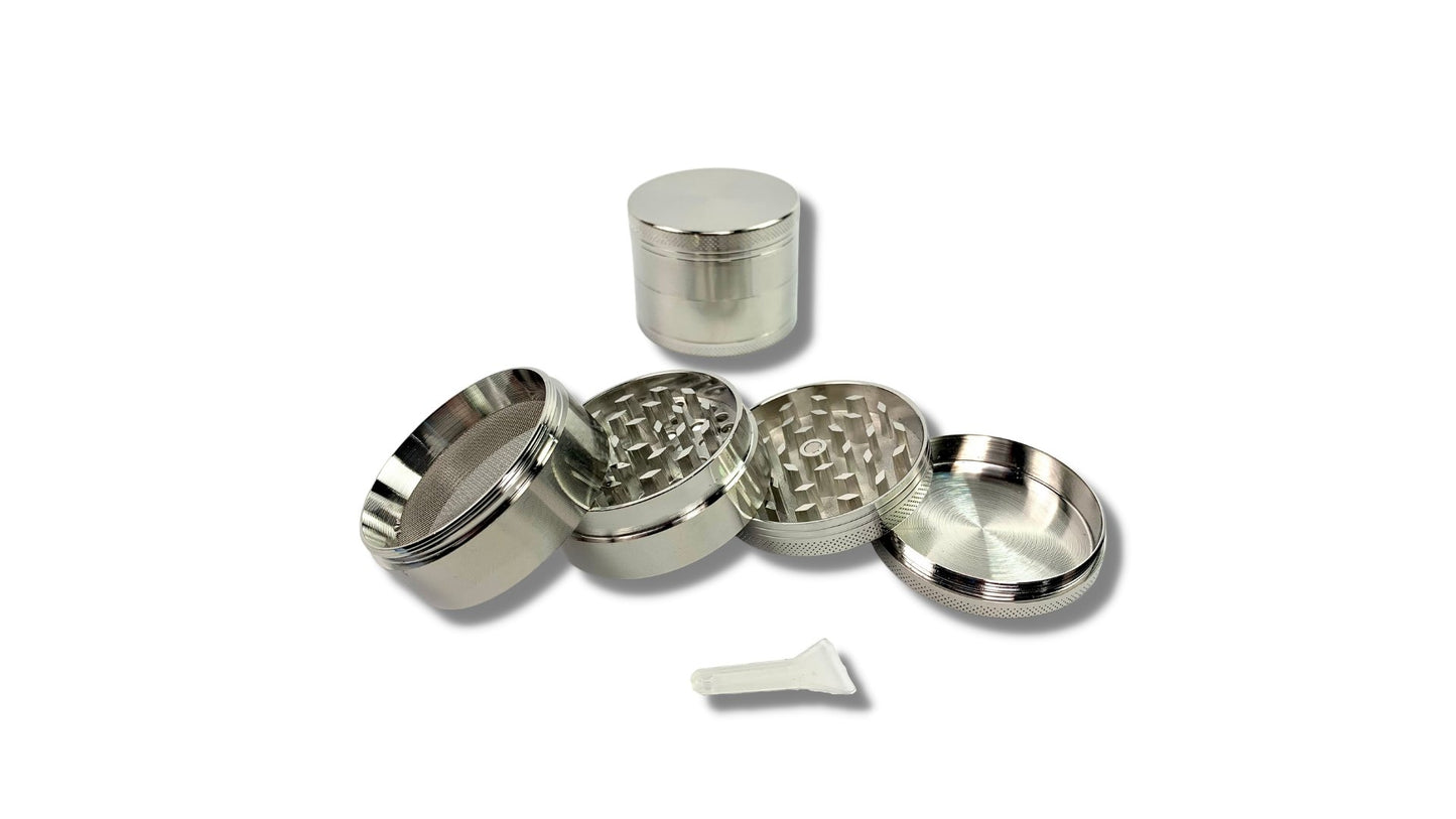 50mm 4 layer grinder with trichome screen - The Bong Baron