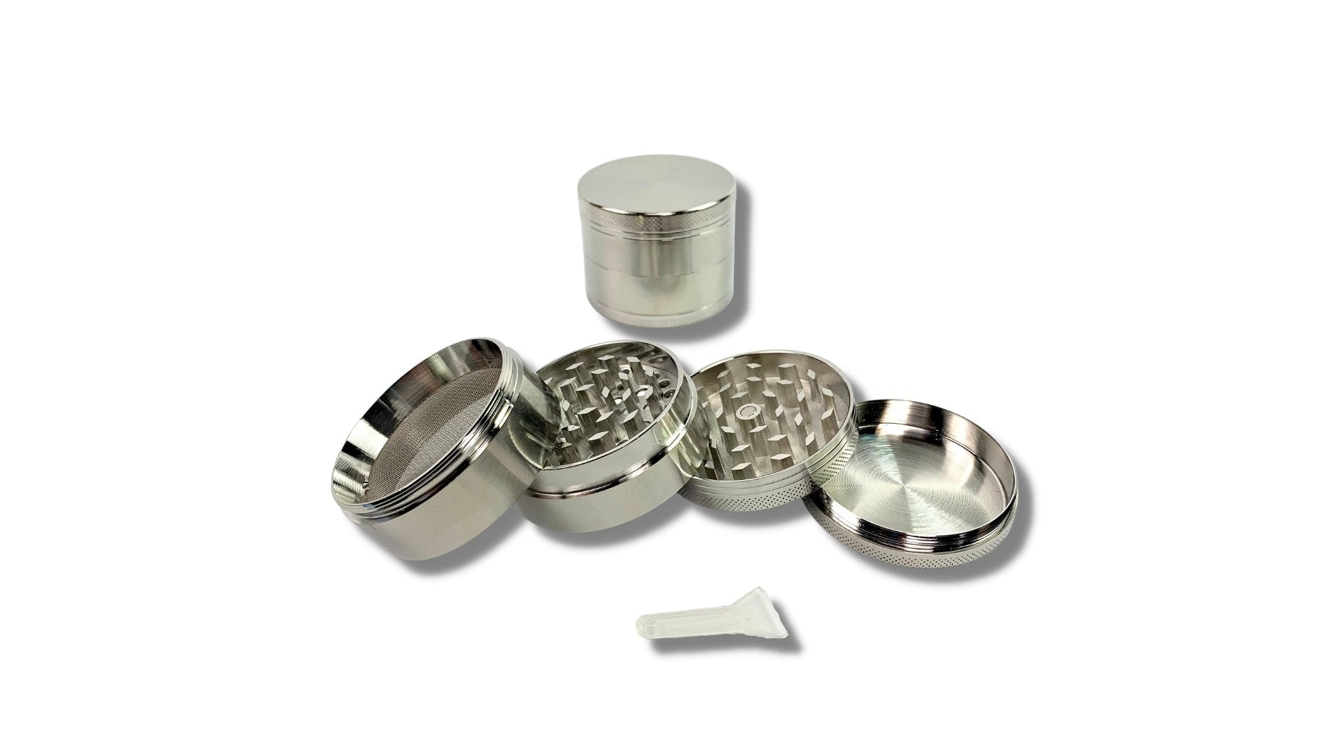 50mm 4 layer grinder with trichome screen - The Bong Baron