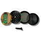 50mm 4 Layer Moustache Gangsta Gorilla Herb Grinder - The Bong Baron
