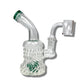 70's Swirl Glass Bong and Dab Rig 16cm Green - The Bong Baron