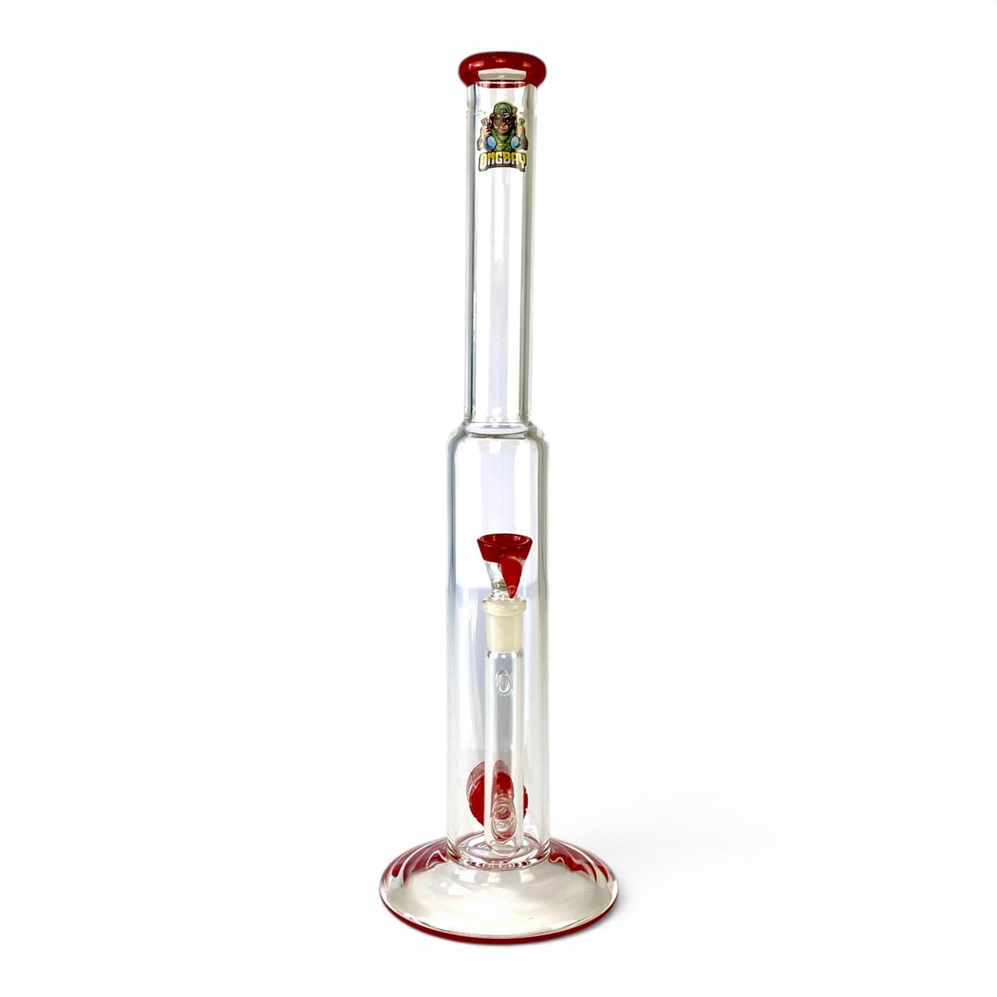 Ongbay Matrix Percolator Straight Tube Bong 40cm Red