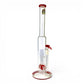 Ongbay Matrix Percolator Straight Tube Bong 40cm Red