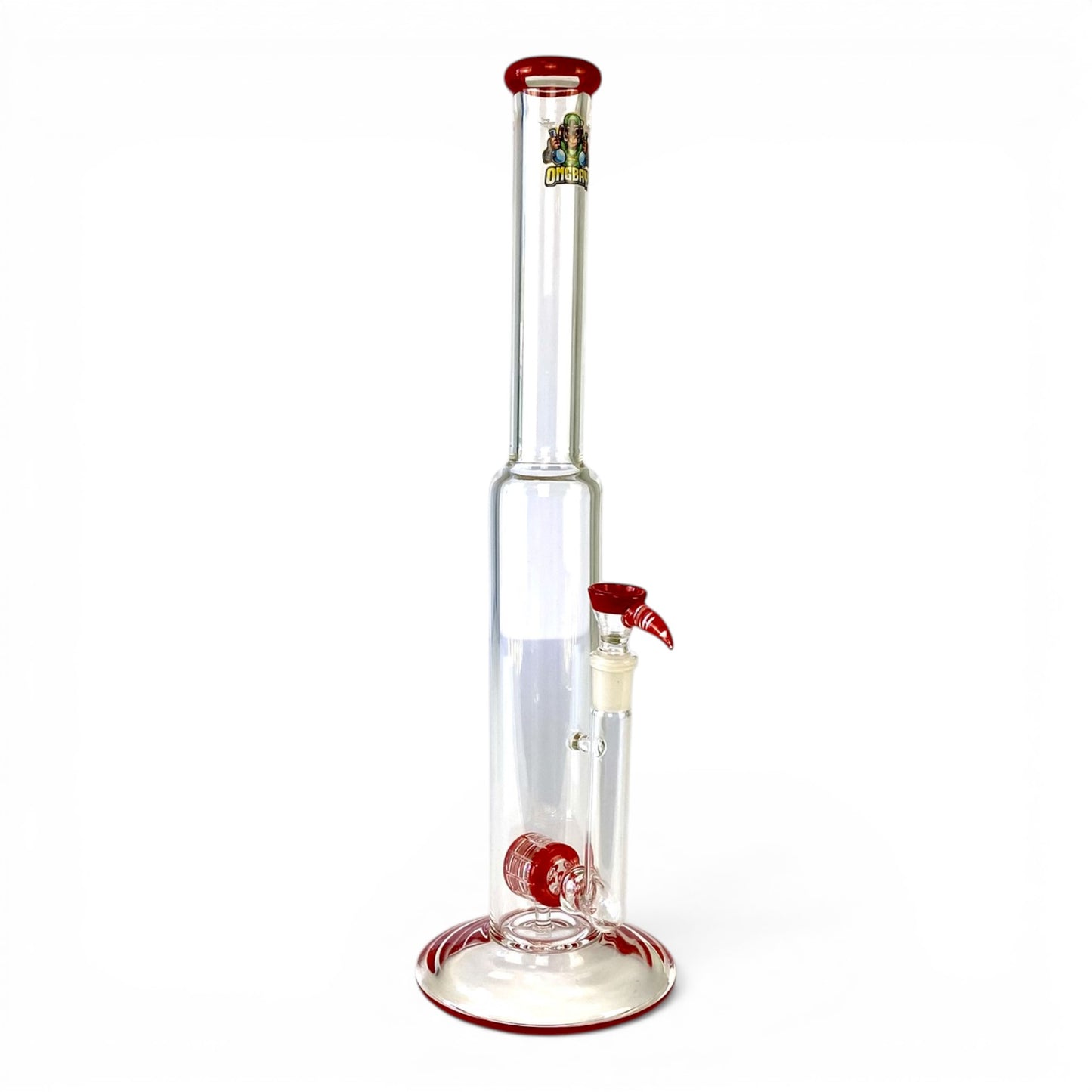 Ongbay Matrix Percolator Straight Tube Bong 40cm Red