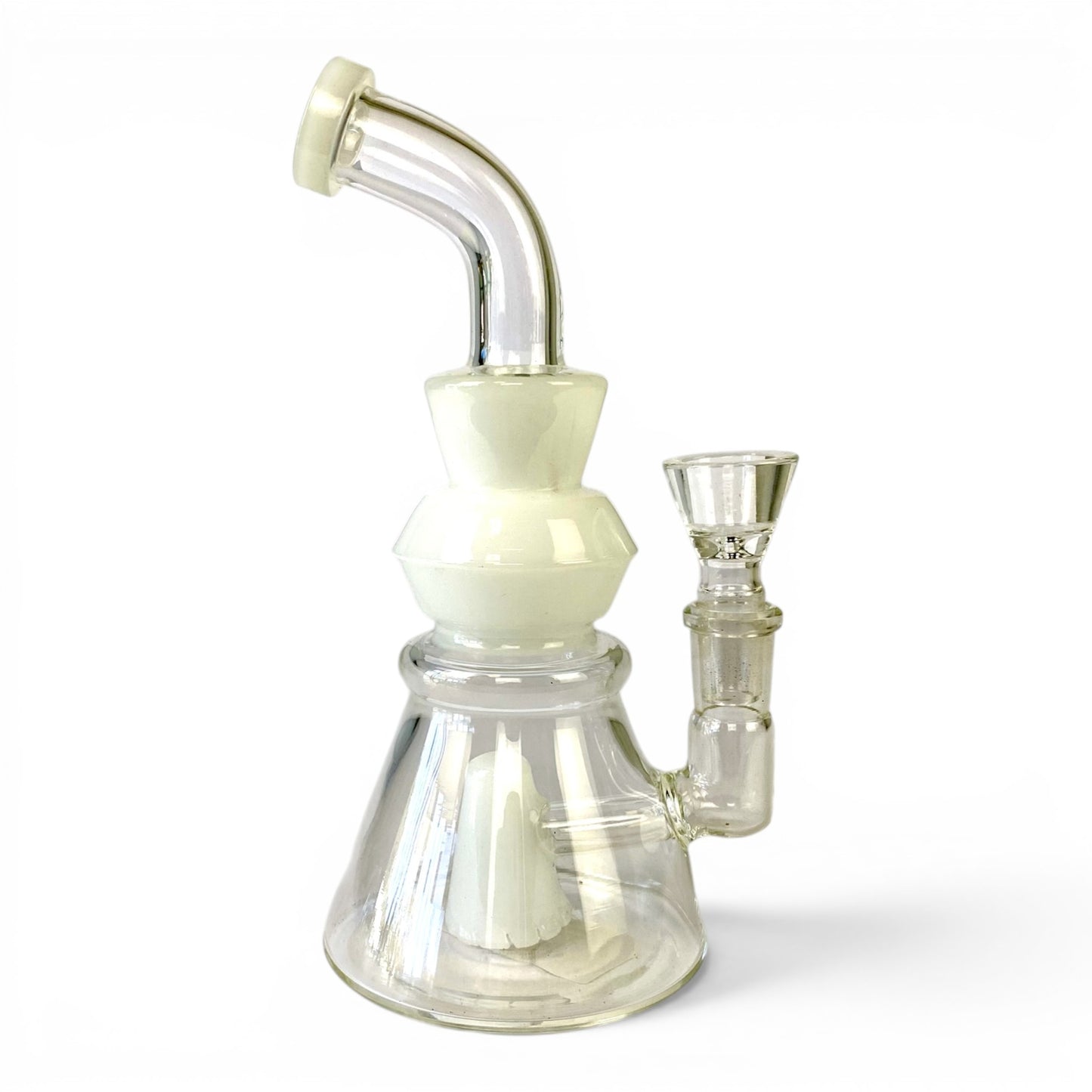 Cone Perc Bong and Dab Rig 19cm White