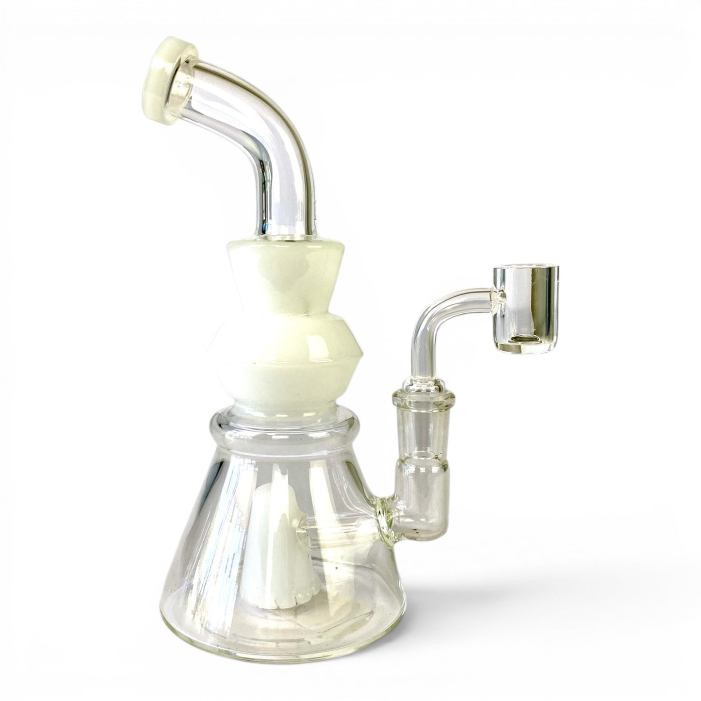 Cone Perc Bong and Dab Rig 19cm White