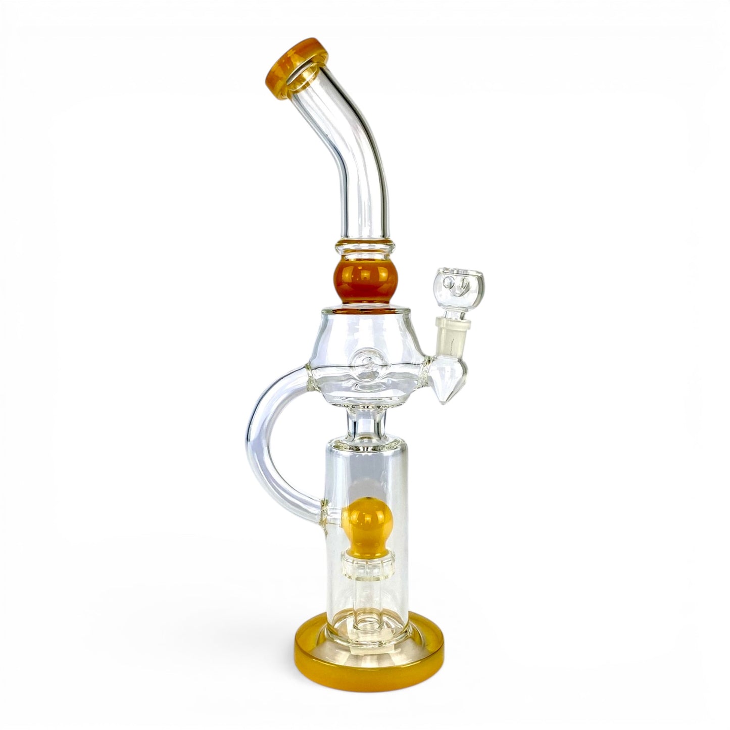 Tea Pot Recycler Bong 36cm Amber