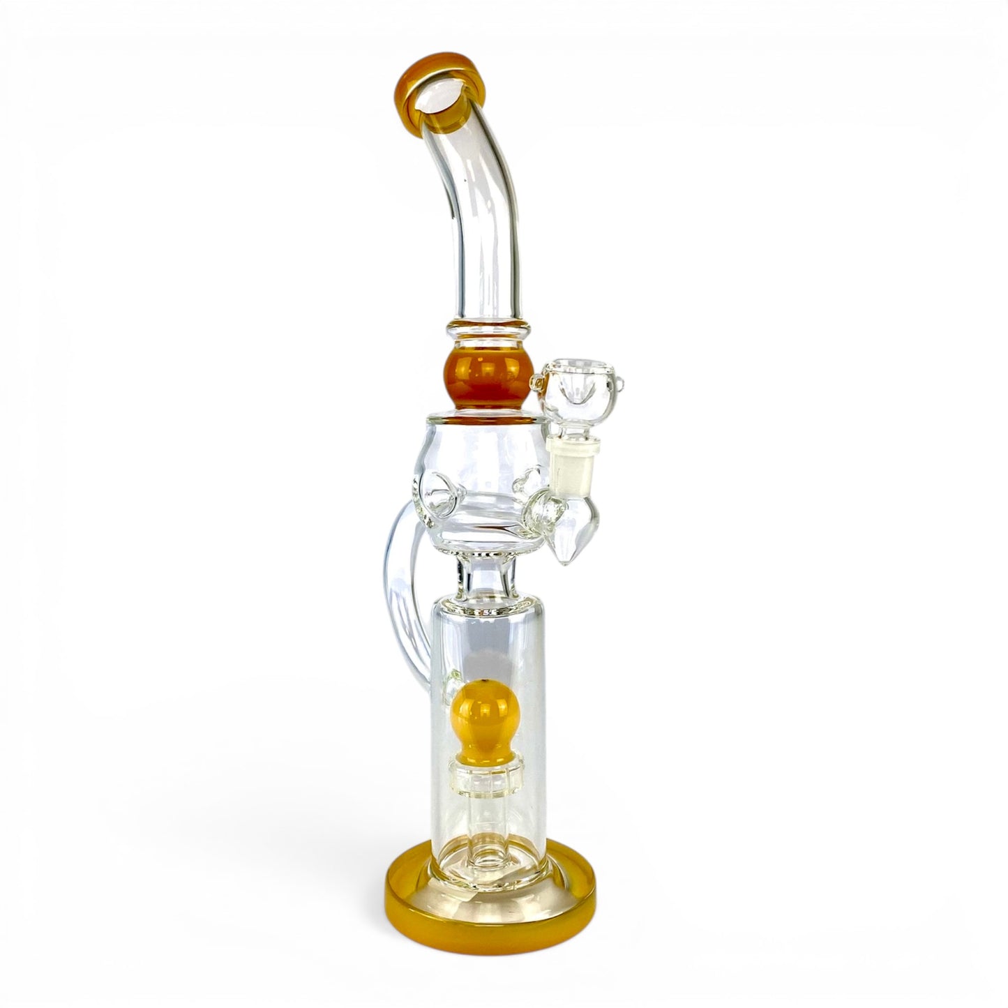 Tea Pot Recycler Bong 36cm Amber