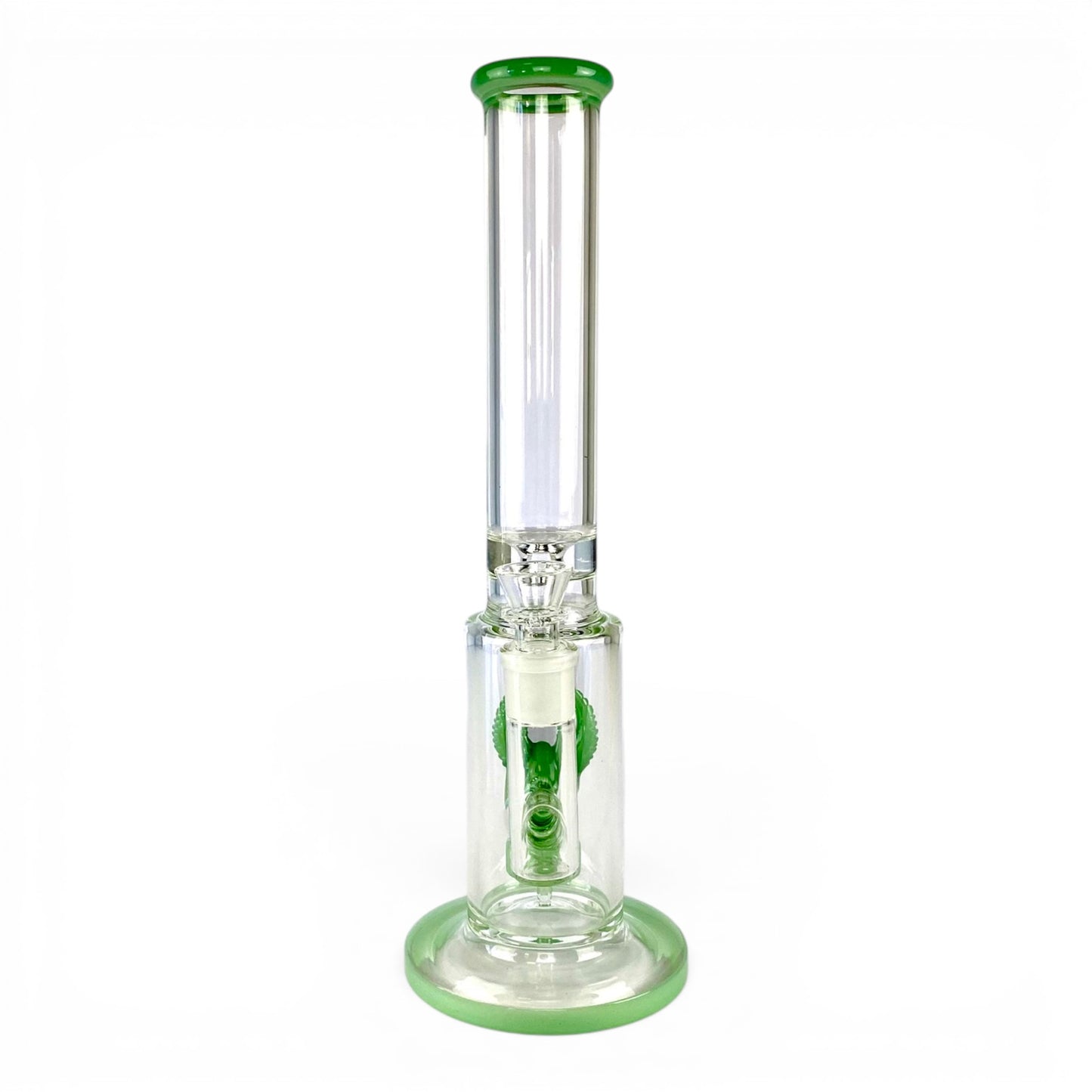 Monster Perc Straight Tube Bong 35cm Green