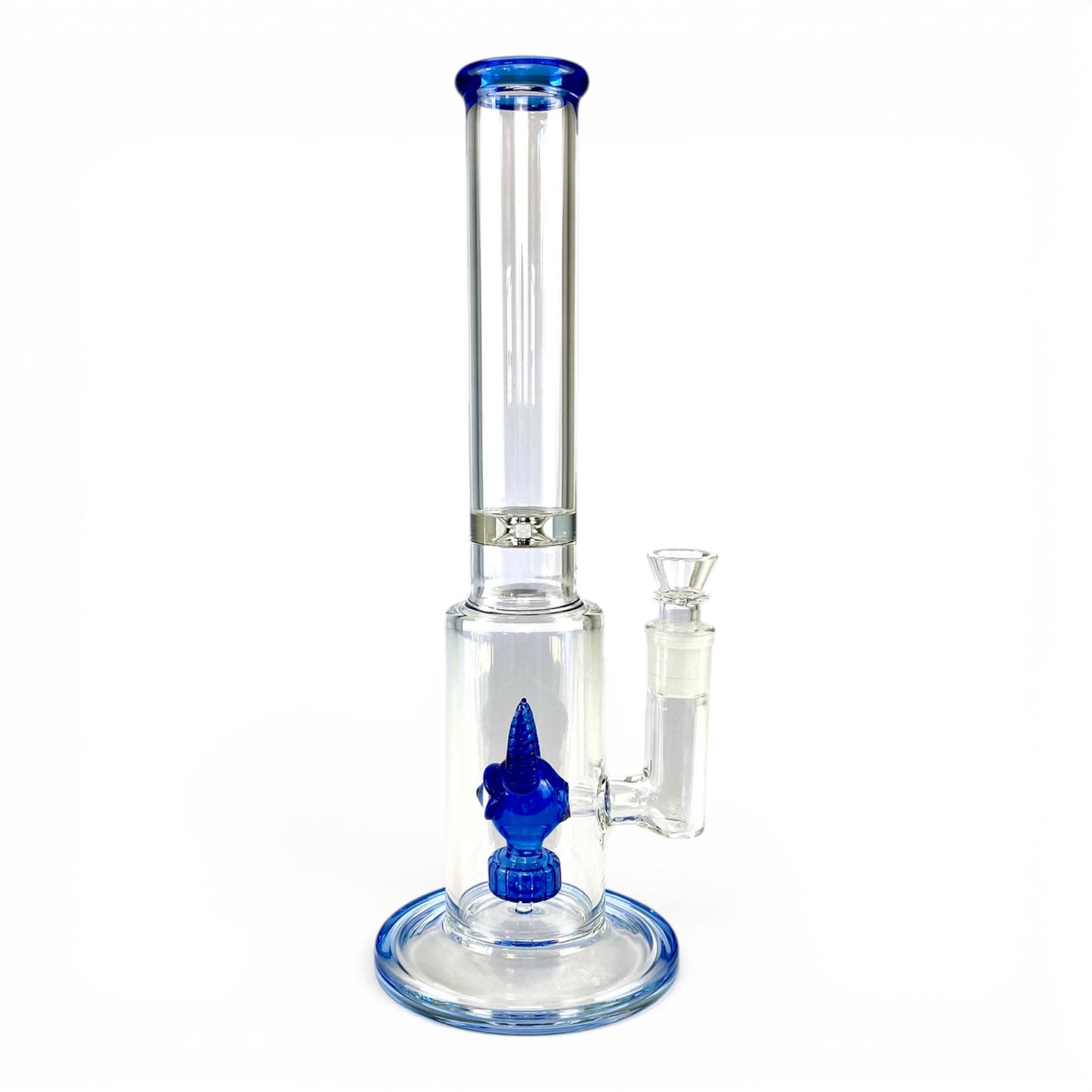 Monster Perc Straight Tube Bong 35cm Blue