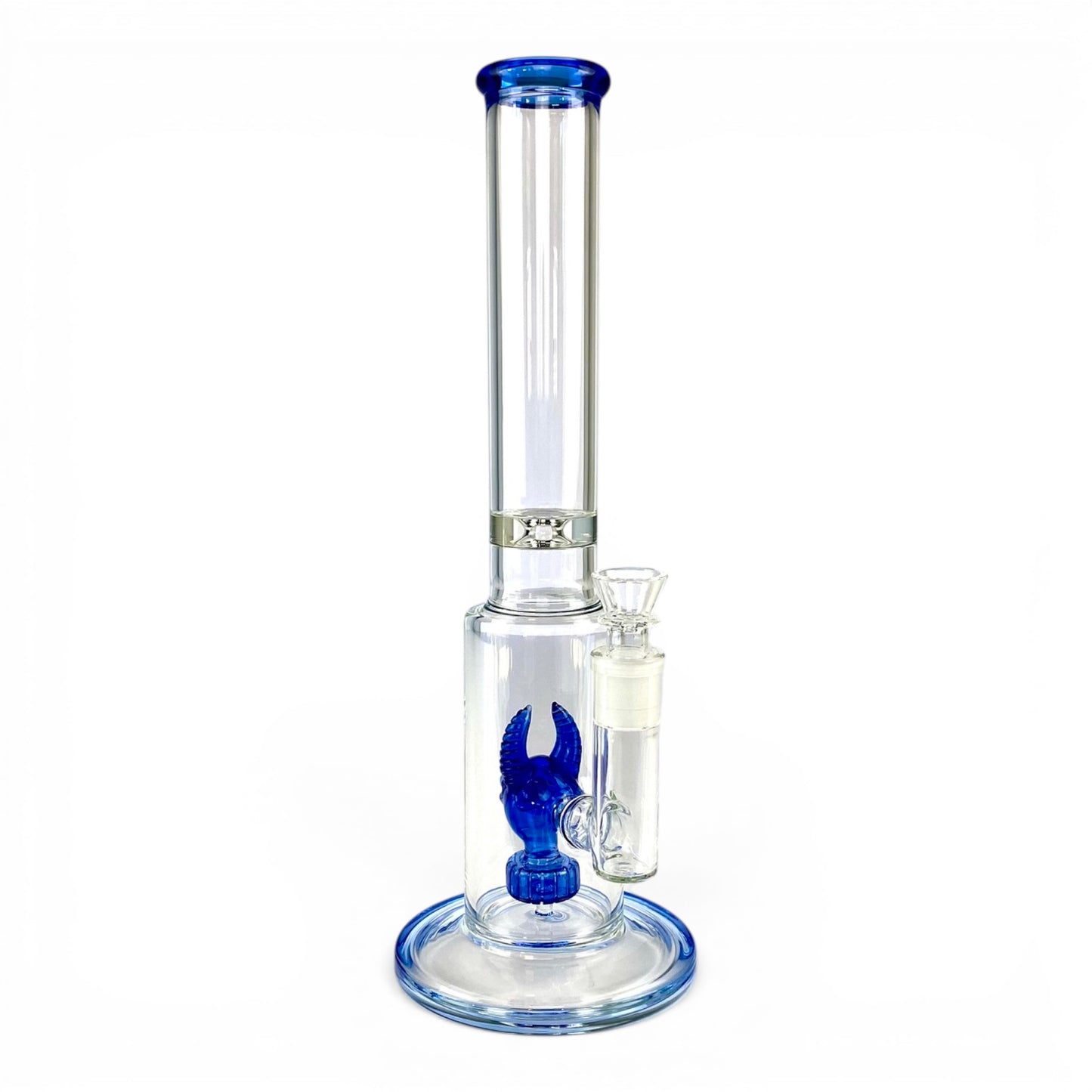 Monster Perc Straight Tube Bong 35cm Blue