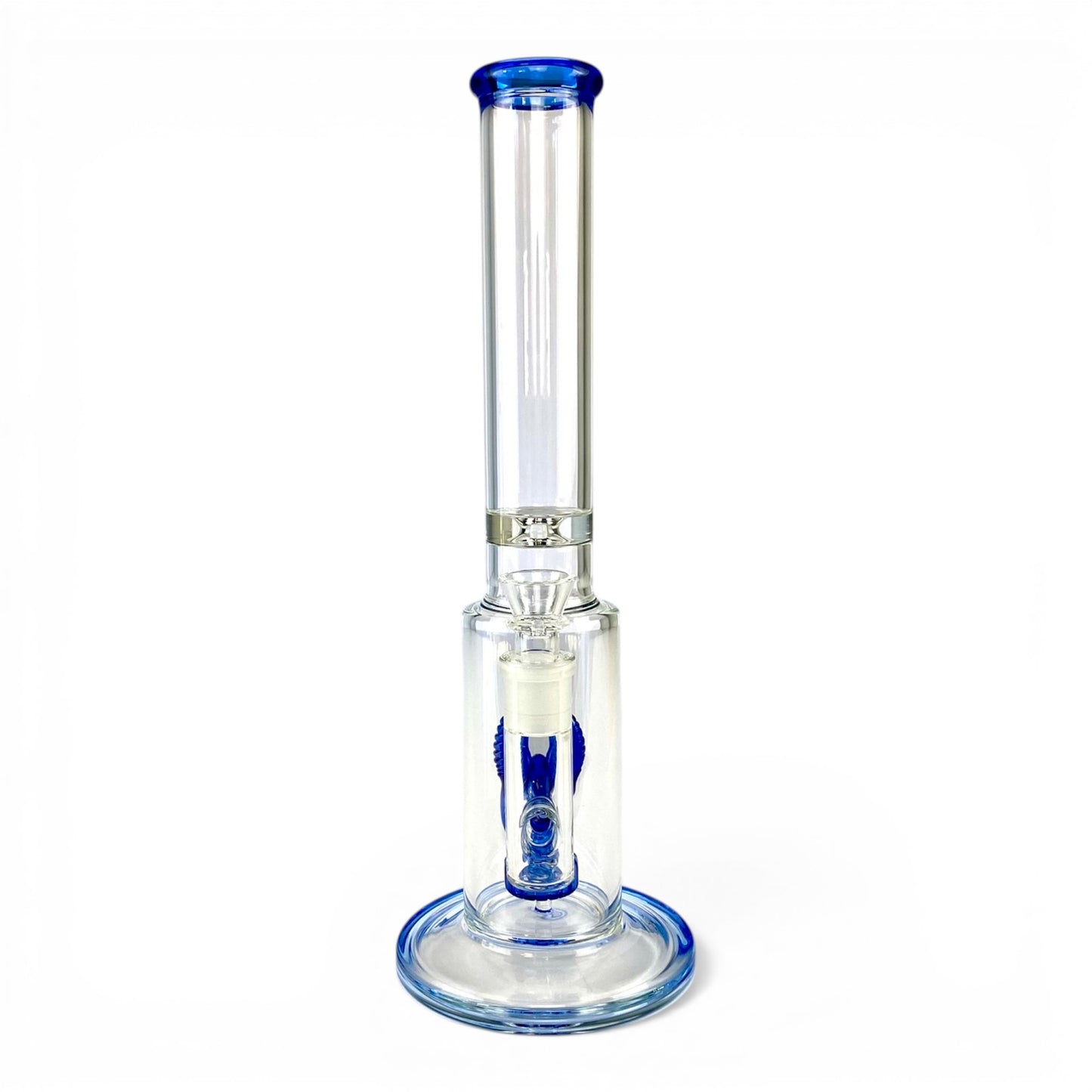 Monster Perc Straight Tube Bong 35cm Blue