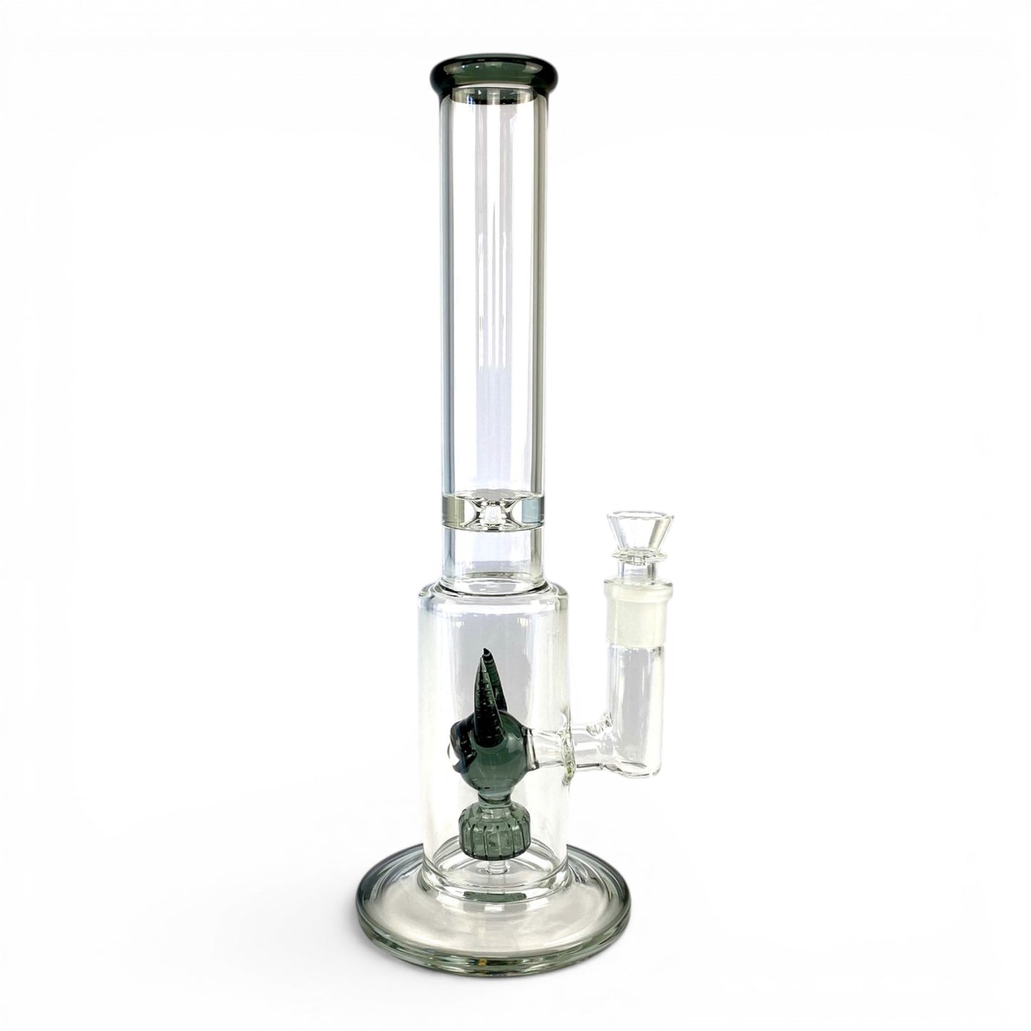 Monster Perc Straight Tube Bong 35cm Ash Green
