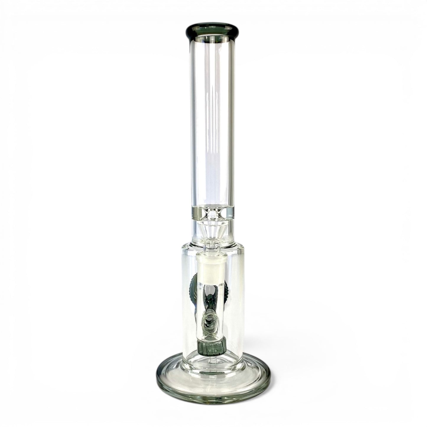 Monster Perc Straight Tube Bong 35cm Ash Green