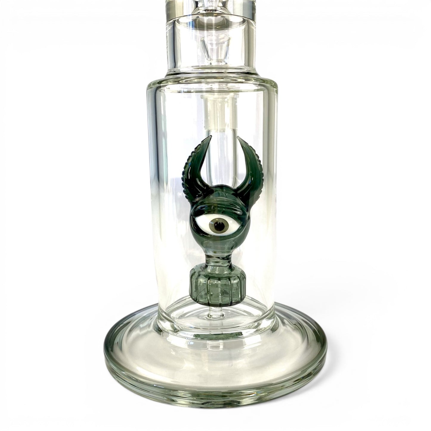 Monster Perc Straight Tube Bong 35cm Ash Green