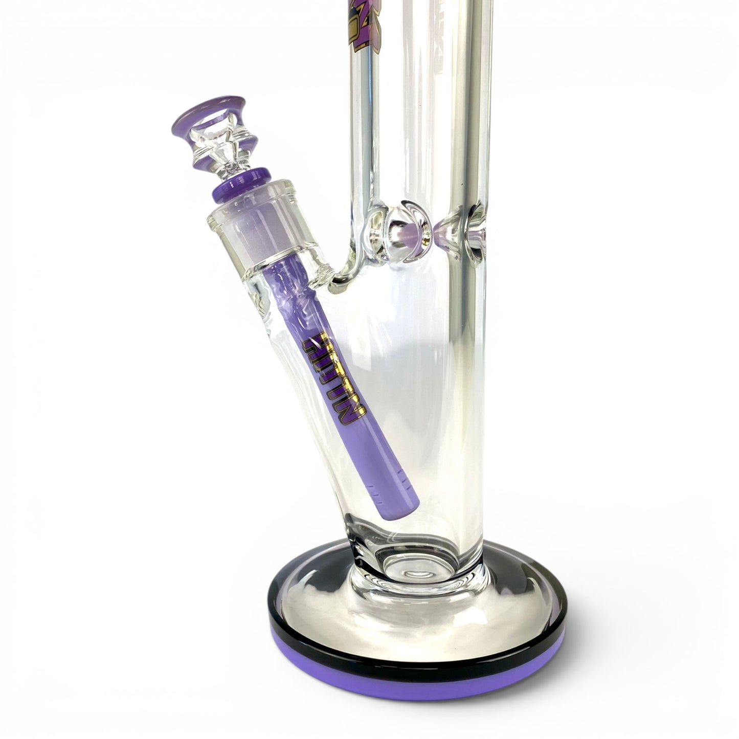 Hittn 9mm Thick Straight Tube Bong 35cm Purple