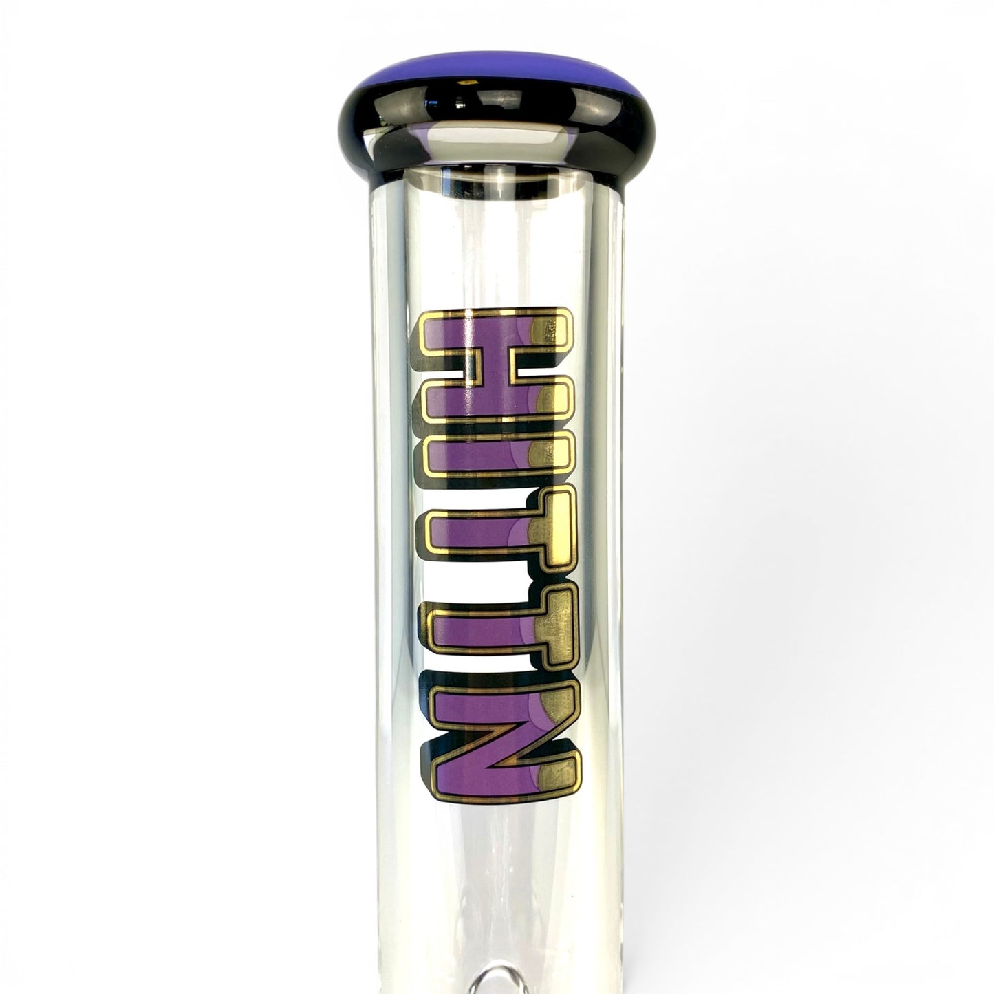 Hittn 9mm Thick Straight Tube Bong 35cm Purple