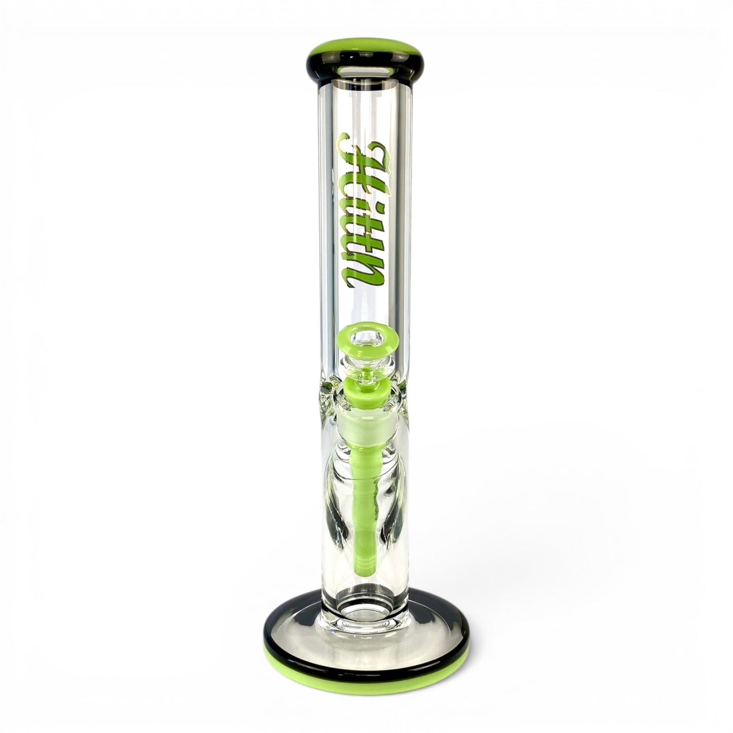 Hittn 9mm Thick Straight Tube Bong 35cm Green