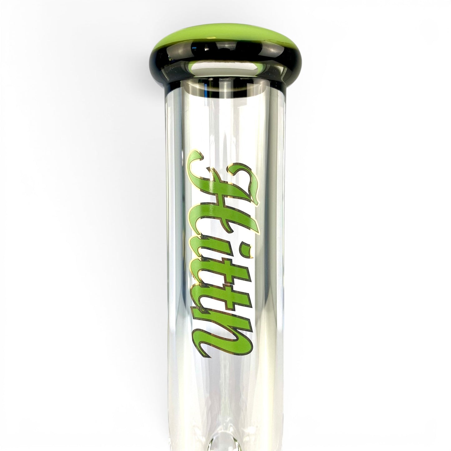 Hittn 9mm Thick Straight Tube Bong 35cm Green