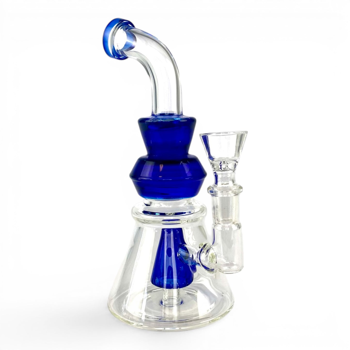 Cone Perc Bong and Dab Rig 19cm Blue