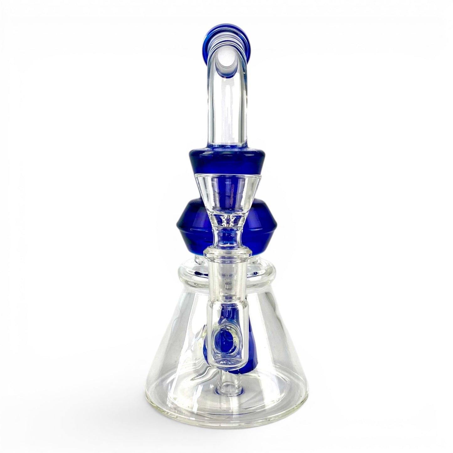 Cone Perc Bong and Dab Rig 19cm Blue