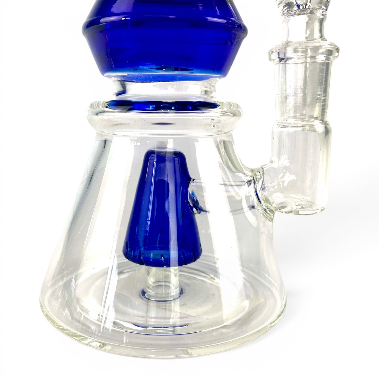Cone Perc Bong and Dab Rig 19cm Blue