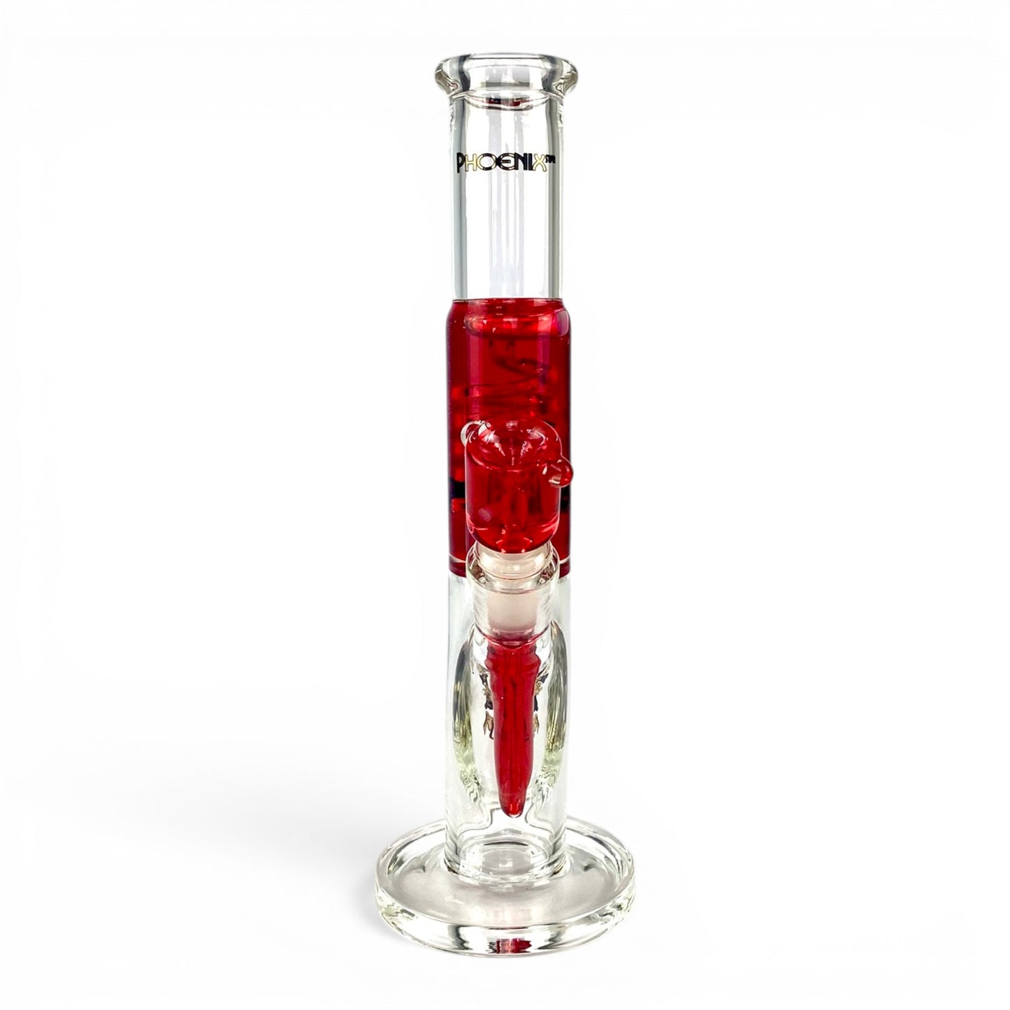 Phoenix Glycerine Coil Straight Shooter Bong Red 30cm