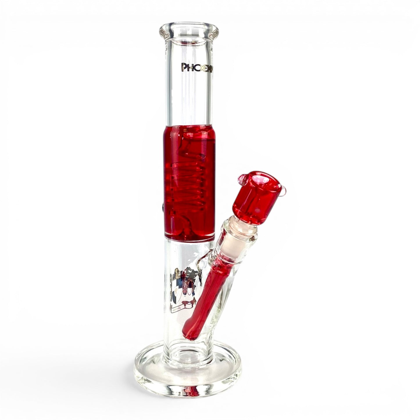 Phoenix Glycerine Coil Straight Shooter Bong Red 30cm
