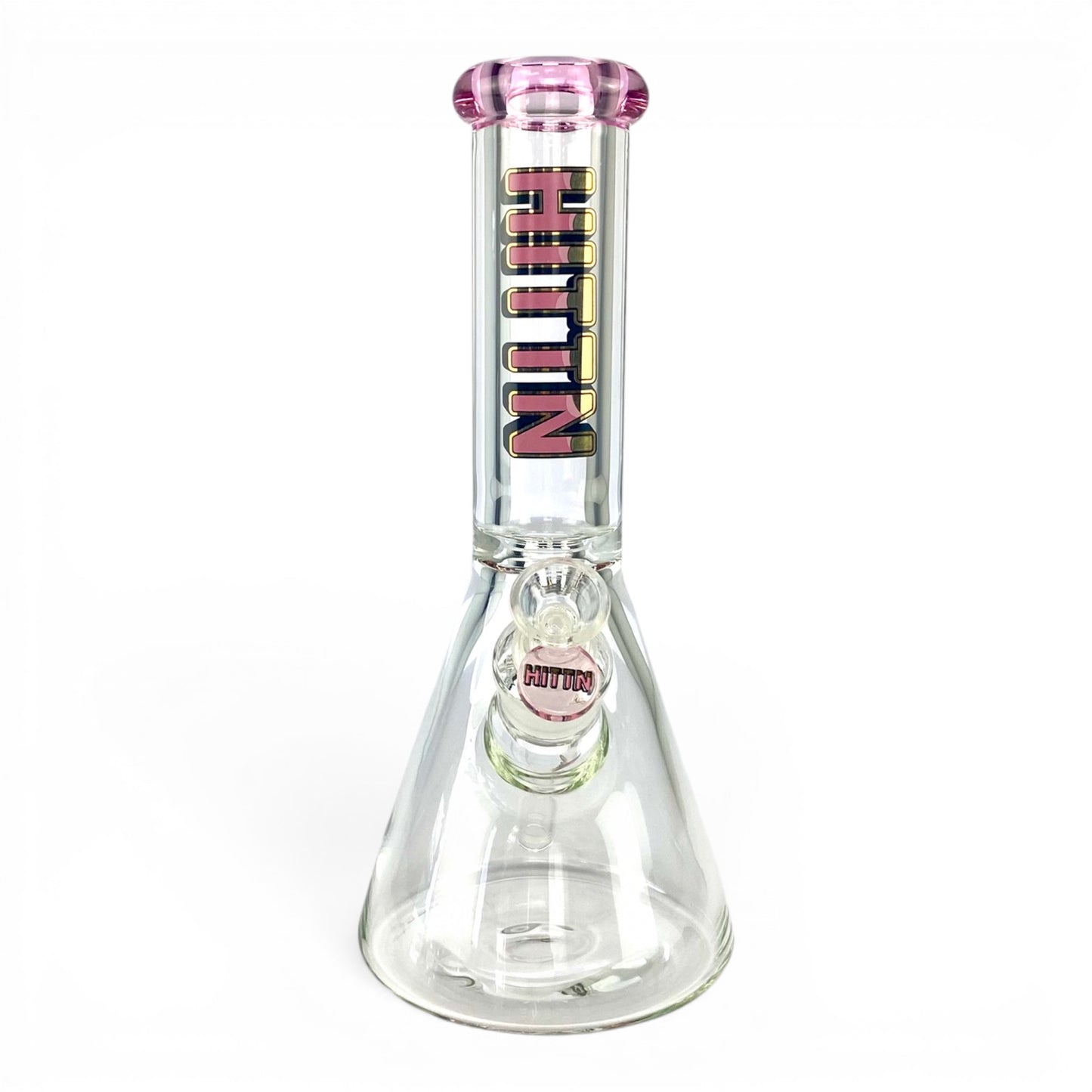 Hittn 9mm Thick Beaker Bong 30cm Pink