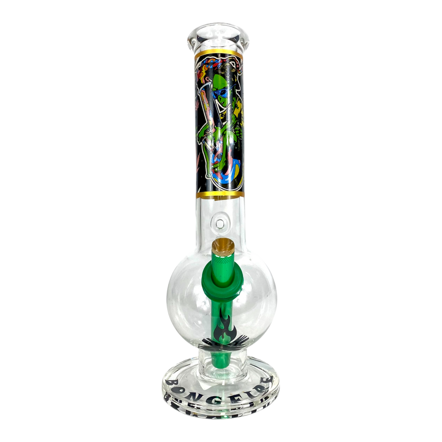 MWP Alien Bongfire Glass Bottom Bonza Bong 28cm