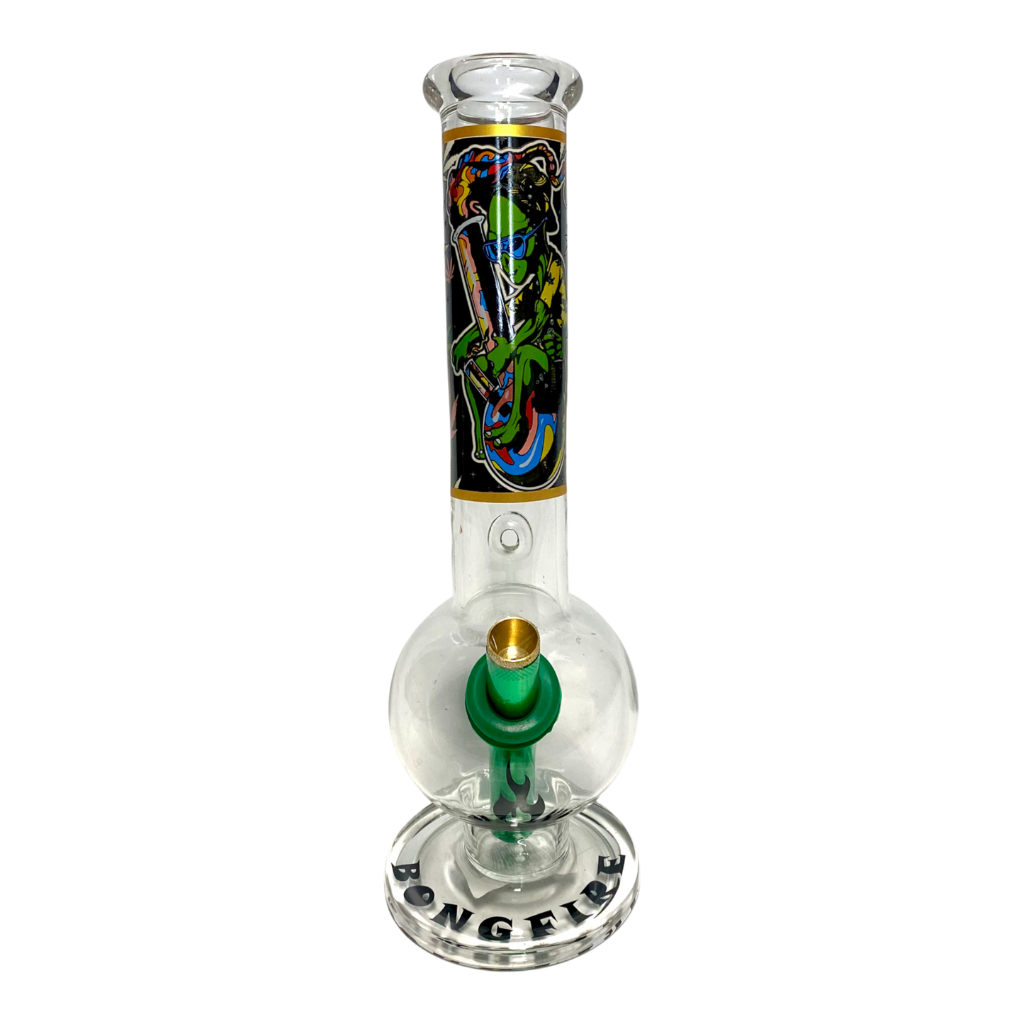 MWP Alien Bongfire Glass Bottom Bonza Bong 28cm