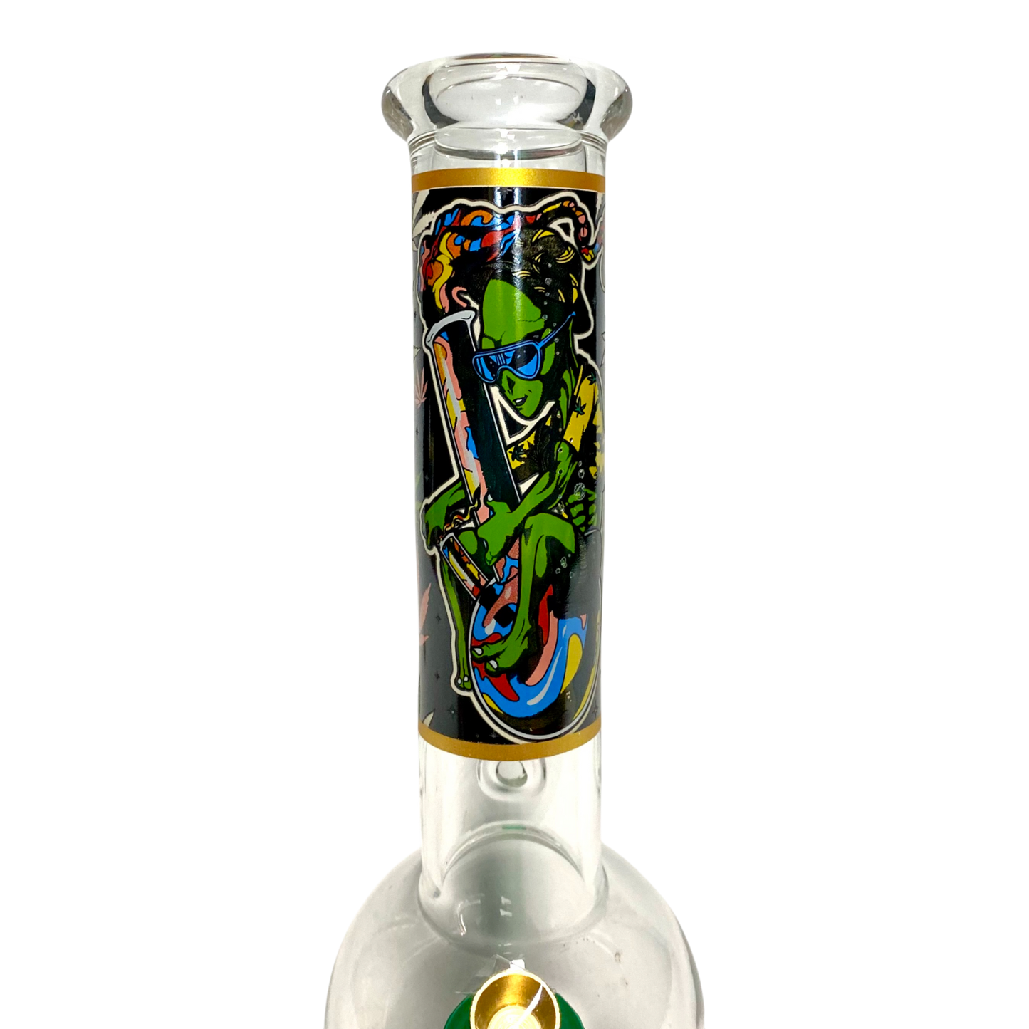 MWP Alien Bongfire Glass Bottom Bonza Bong 28cm