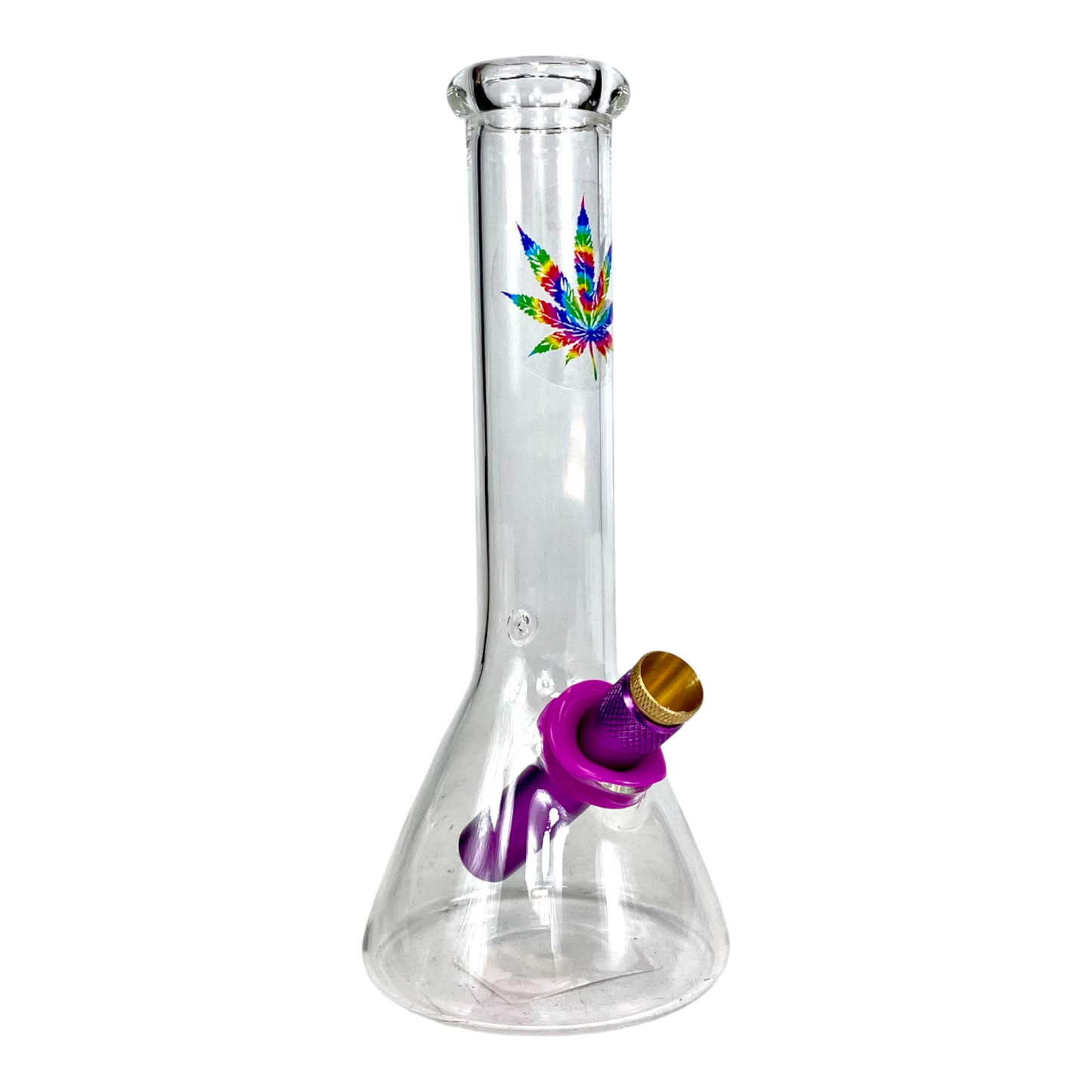 MWP Rainbow Leaf Bonza Beaker Bong 20cm