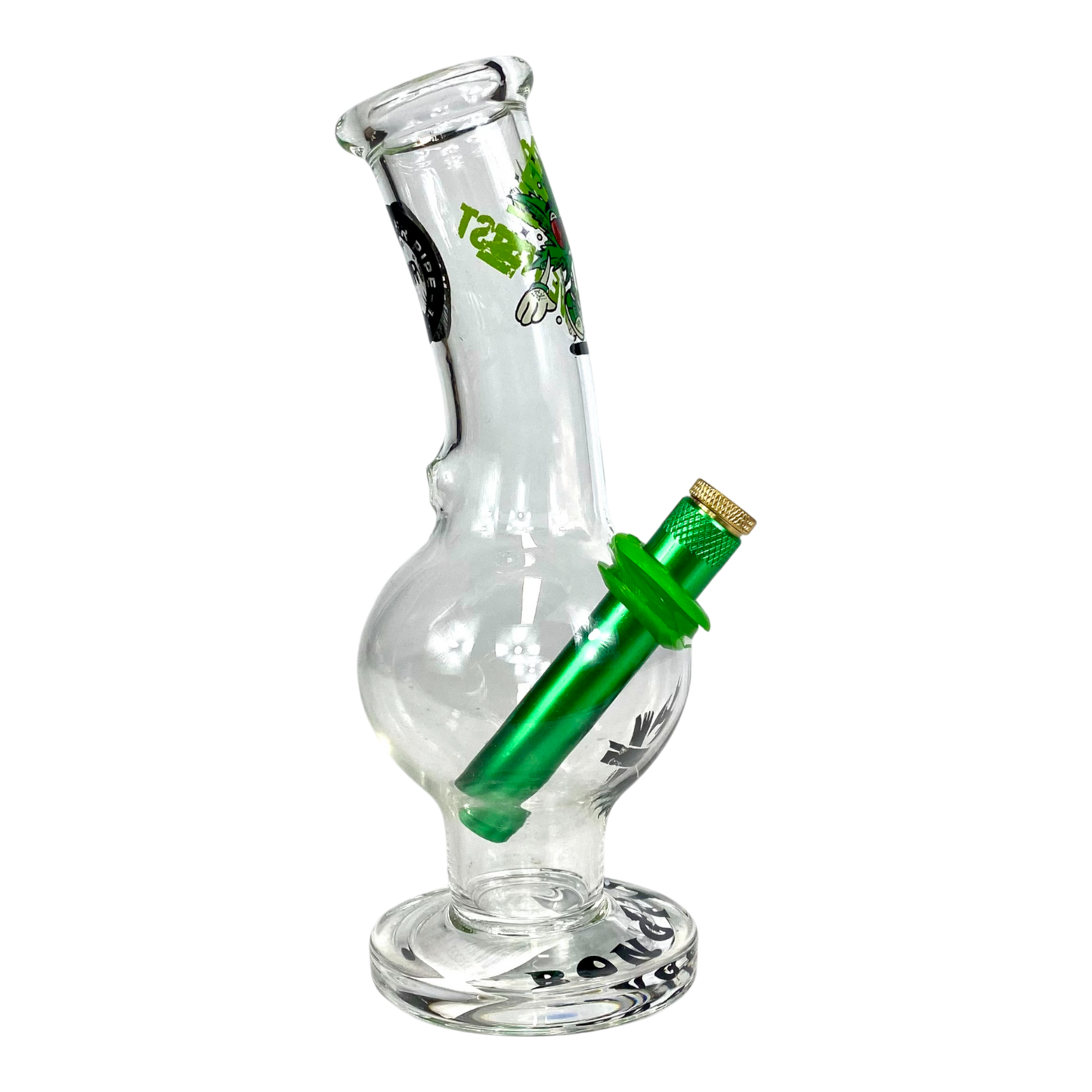 MWP In Weed We Trust Bongfire Glass Bottom Bonza Bong 20cm
