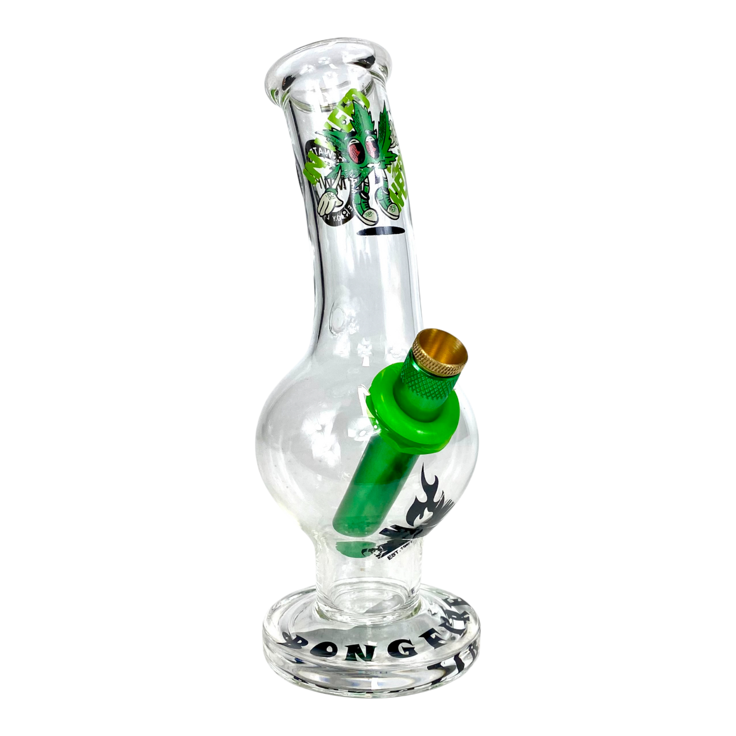 MWP In Weed We Trust Bongfire Glass Bottom Bonza Bong 20cm