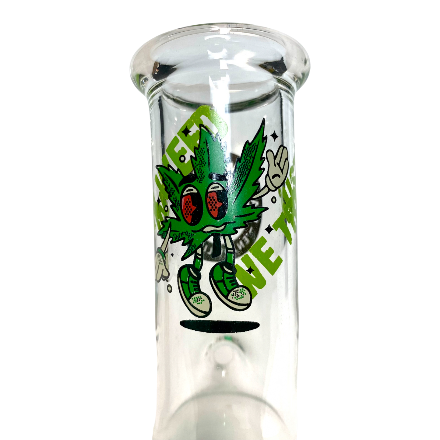 MWP In Weed We Trust Bongfire Glass Bottom Bonza Bong 20cm