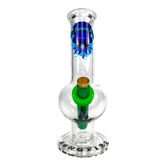 MWP Purple Man Bongfire Glass Bottom Bonza Bong 20cm