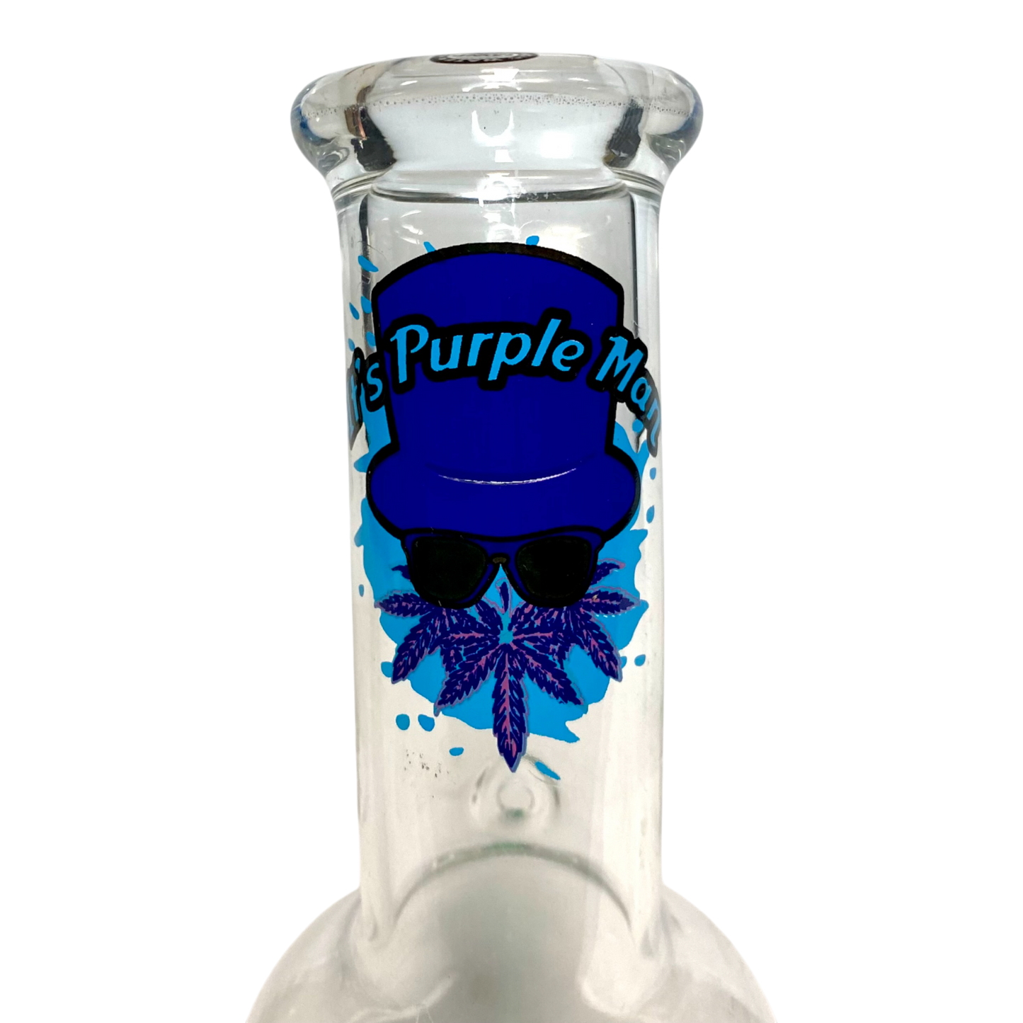 MWP Purple Man Bongfire Glass Bottom Bonza Bong 20cm