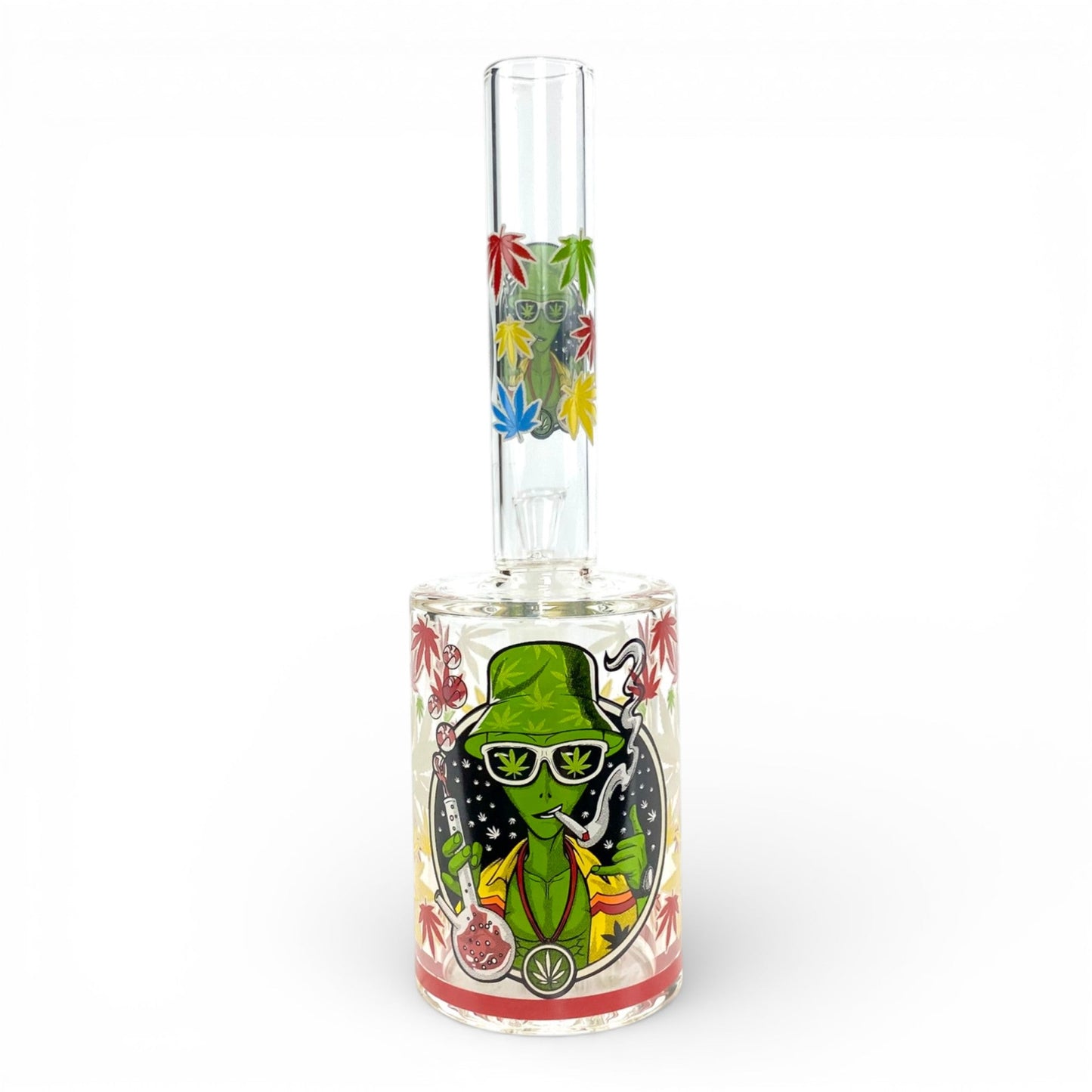 Alien Glow in Dark Mini Barrel Bong 17cm - The Bong Baron