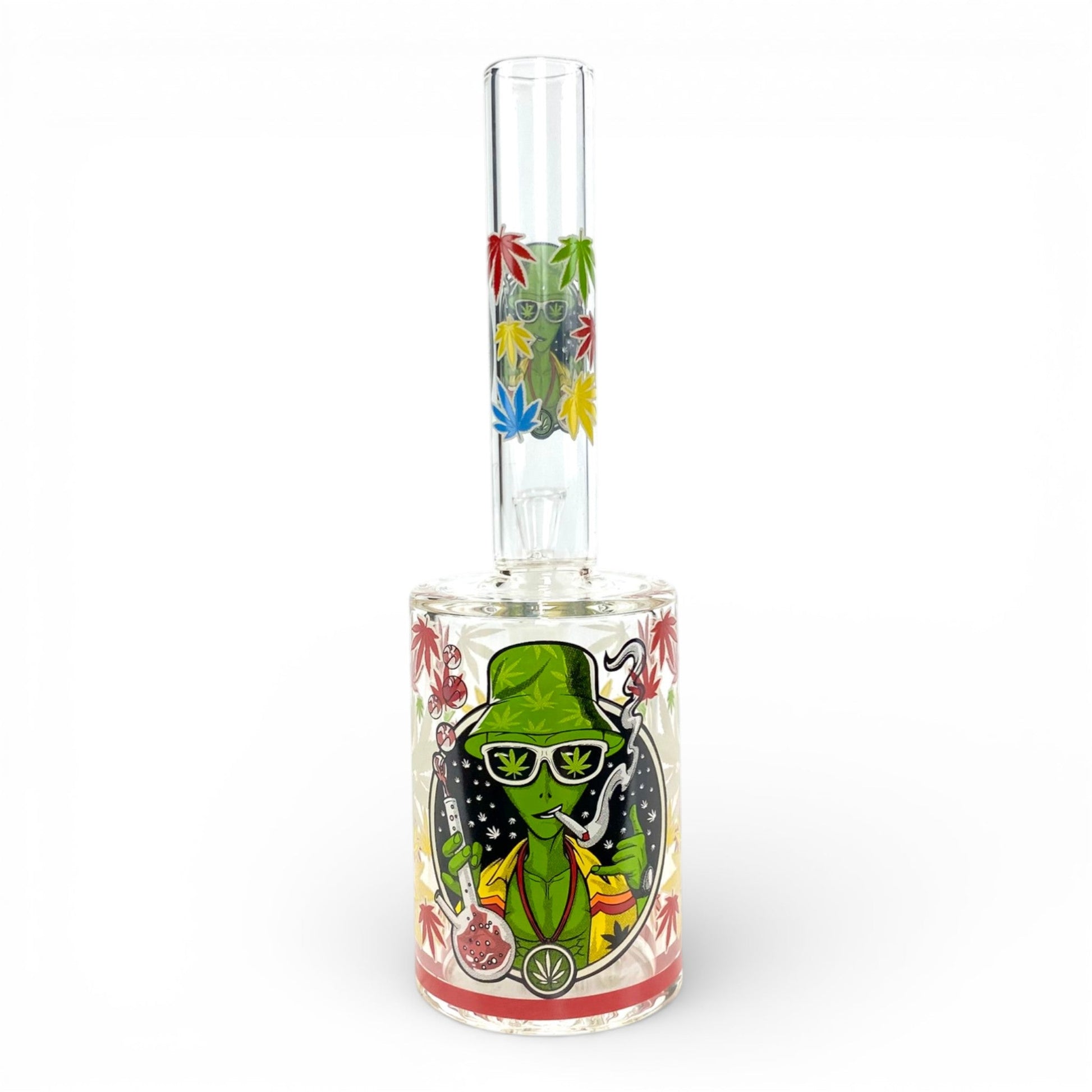 Alien Glow in Dark Mini Barrel Bong 17cm - The Bong Baron