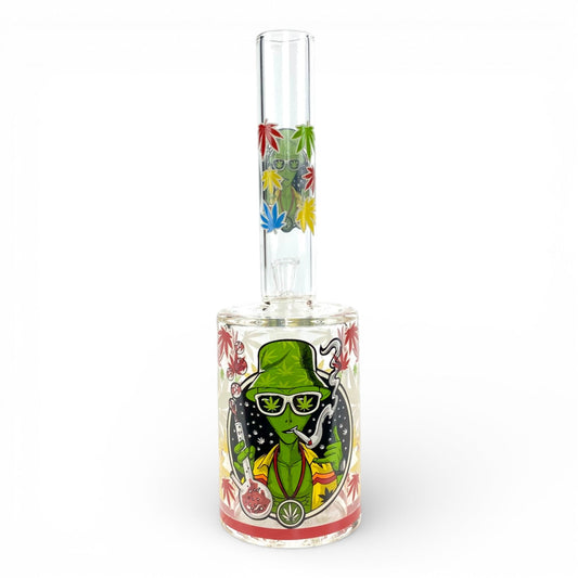 Alien Glow in Dark Mini Barrel Bong 17cm - The Bong Baron