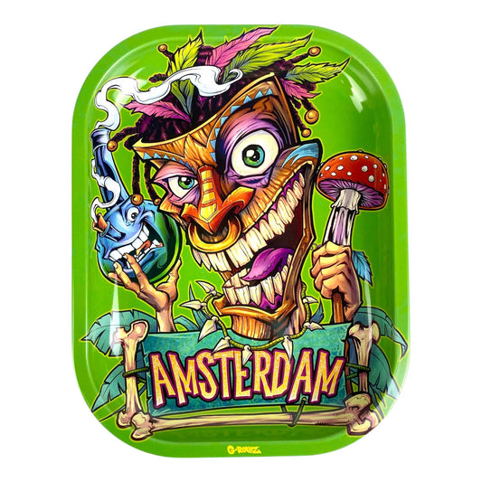 Amsterdam Tiki Trip Rolling Tray – G - Rollz 18x14cm - The Bong Baron