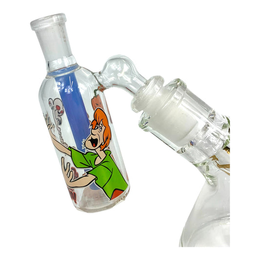 Ash Catcher Diffuser Downstem 14mm Angled Shaggy Design - The Bong Baron