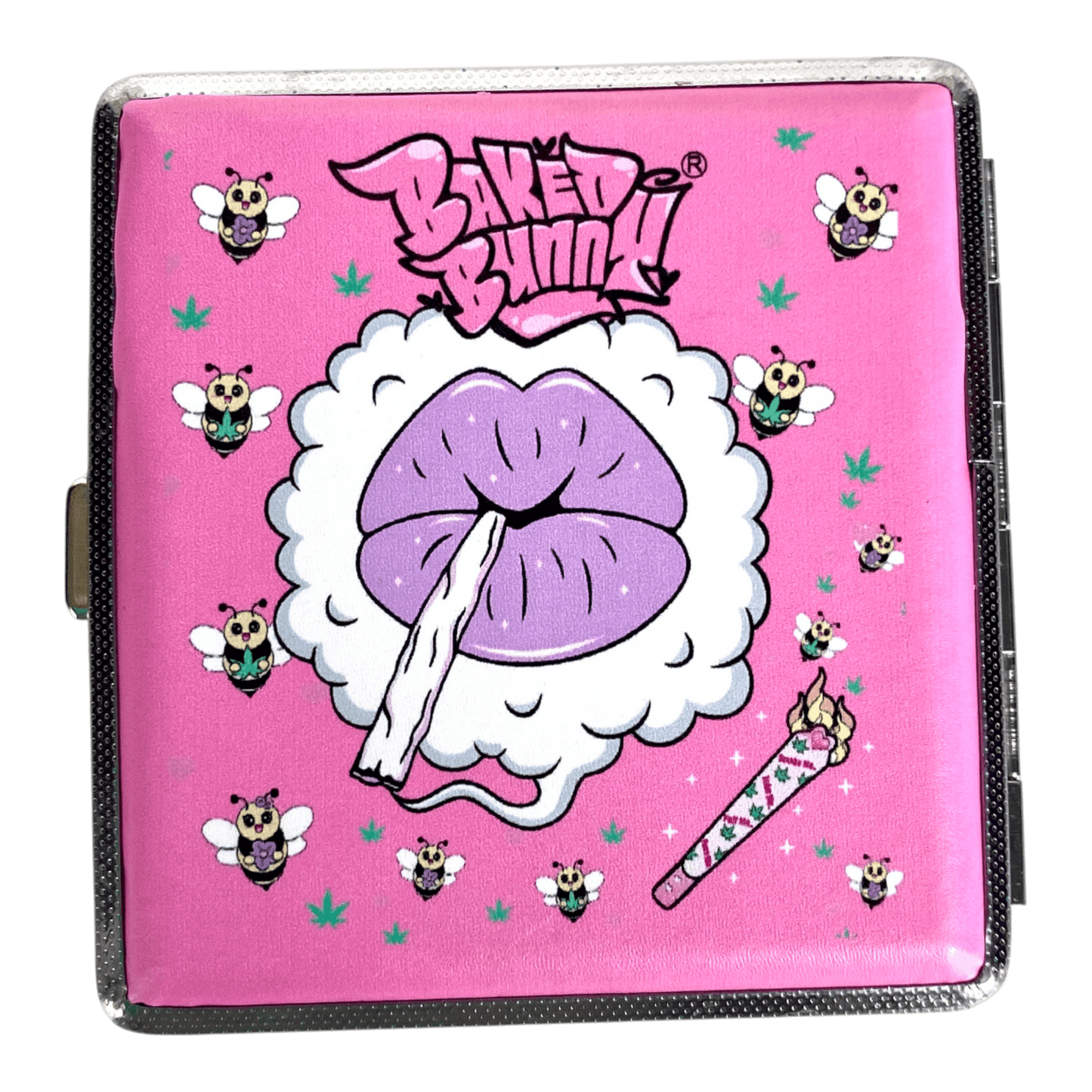 Baked Bunny Pink Joint + Cigarette Tin Assorted Designs. - The Bong Baron